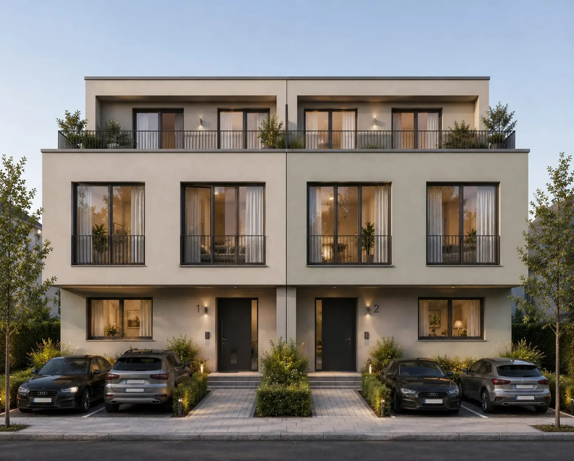 Exklusives Neubau-Doppeleinfamilienhaus in Reinach AG - modernes Wohnen mit viel Platz
