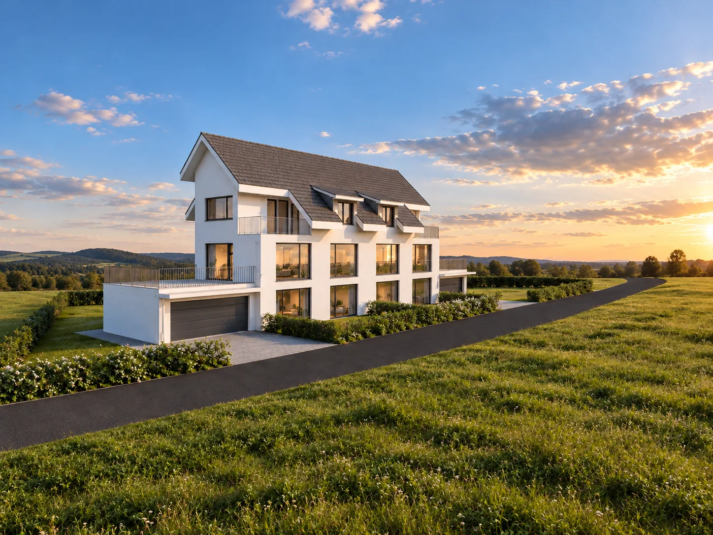 Modernes 6.5-Zimmer-Doppeleinfamilienhaus in Rüti – Neubau 2027