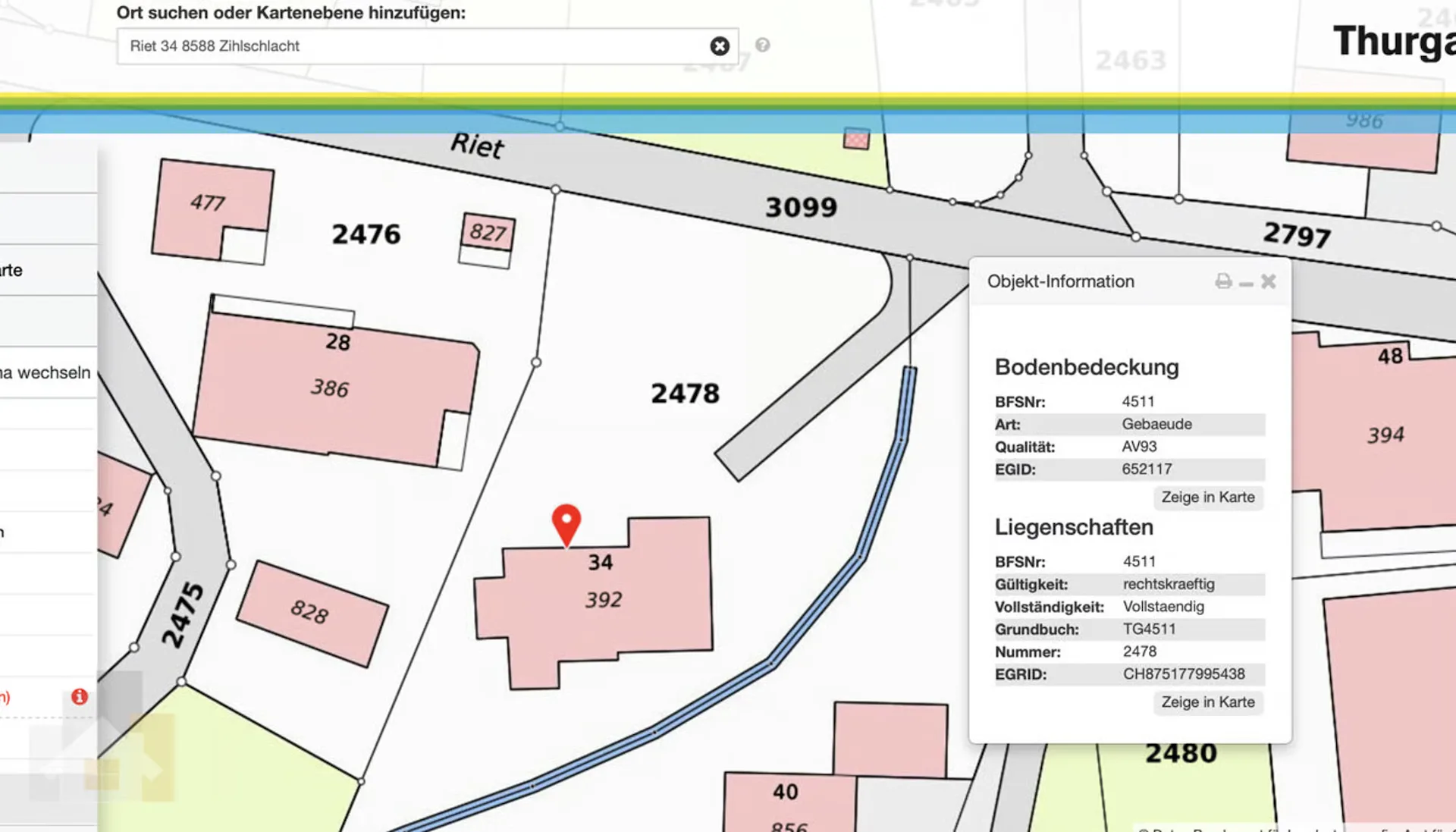 1'367 m2 Bauland in Zihlschlacht  Dorfzone D2