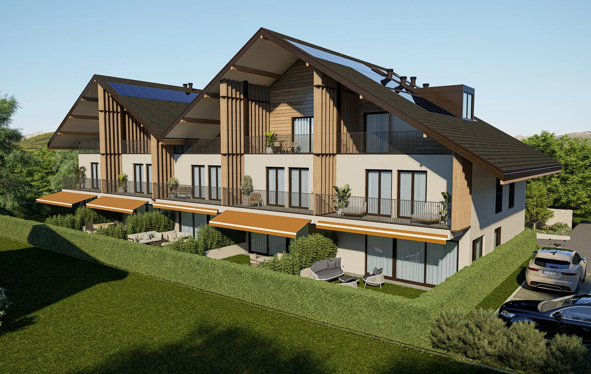 Neues Projekt - Villa 5 von 4 Zimmern mit Terrasse und eigenem Garten