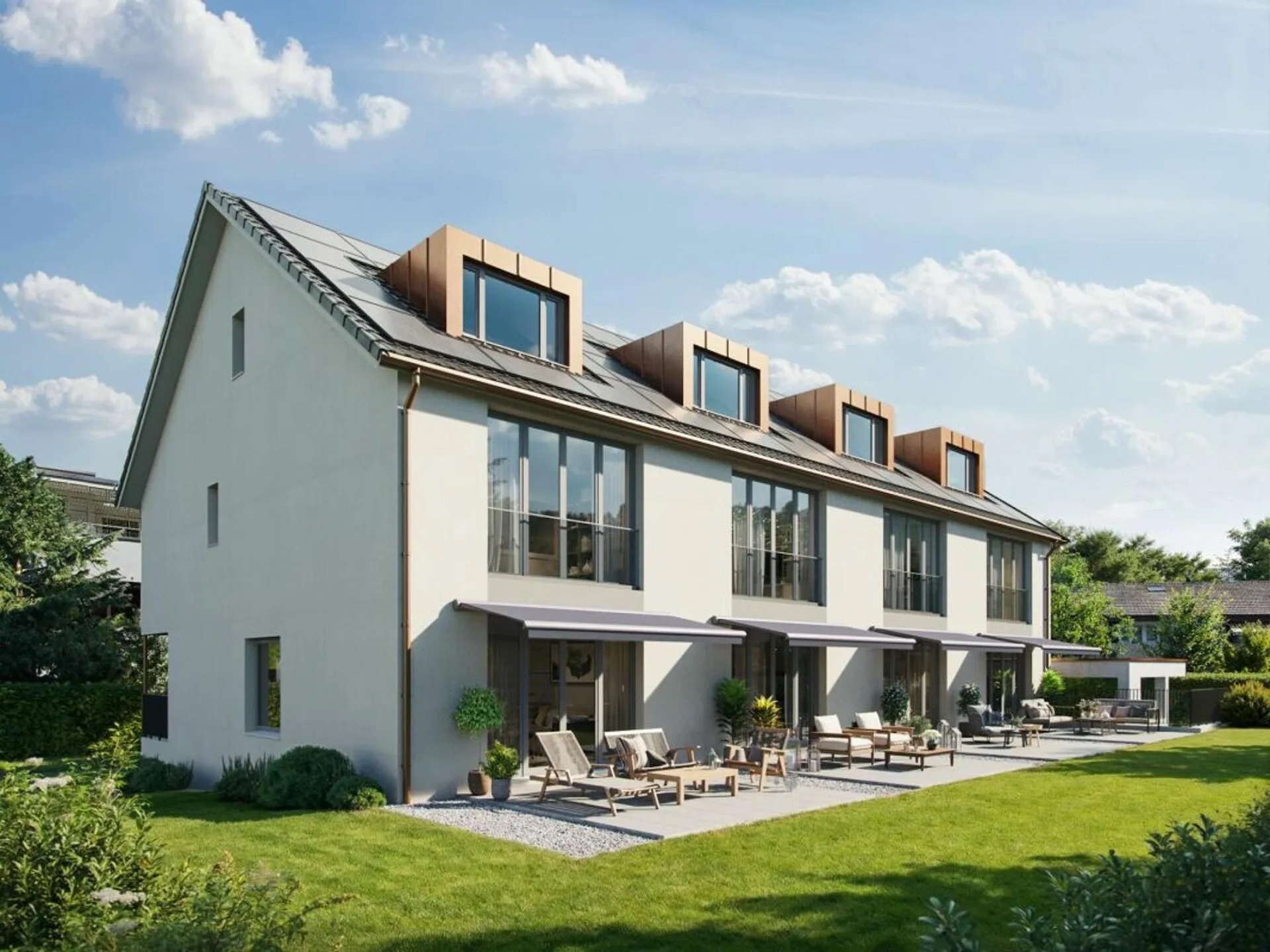 Modernes 5.5-Zimmer-Reihenhaus mit Garten in Ettingen - Erstbezug
