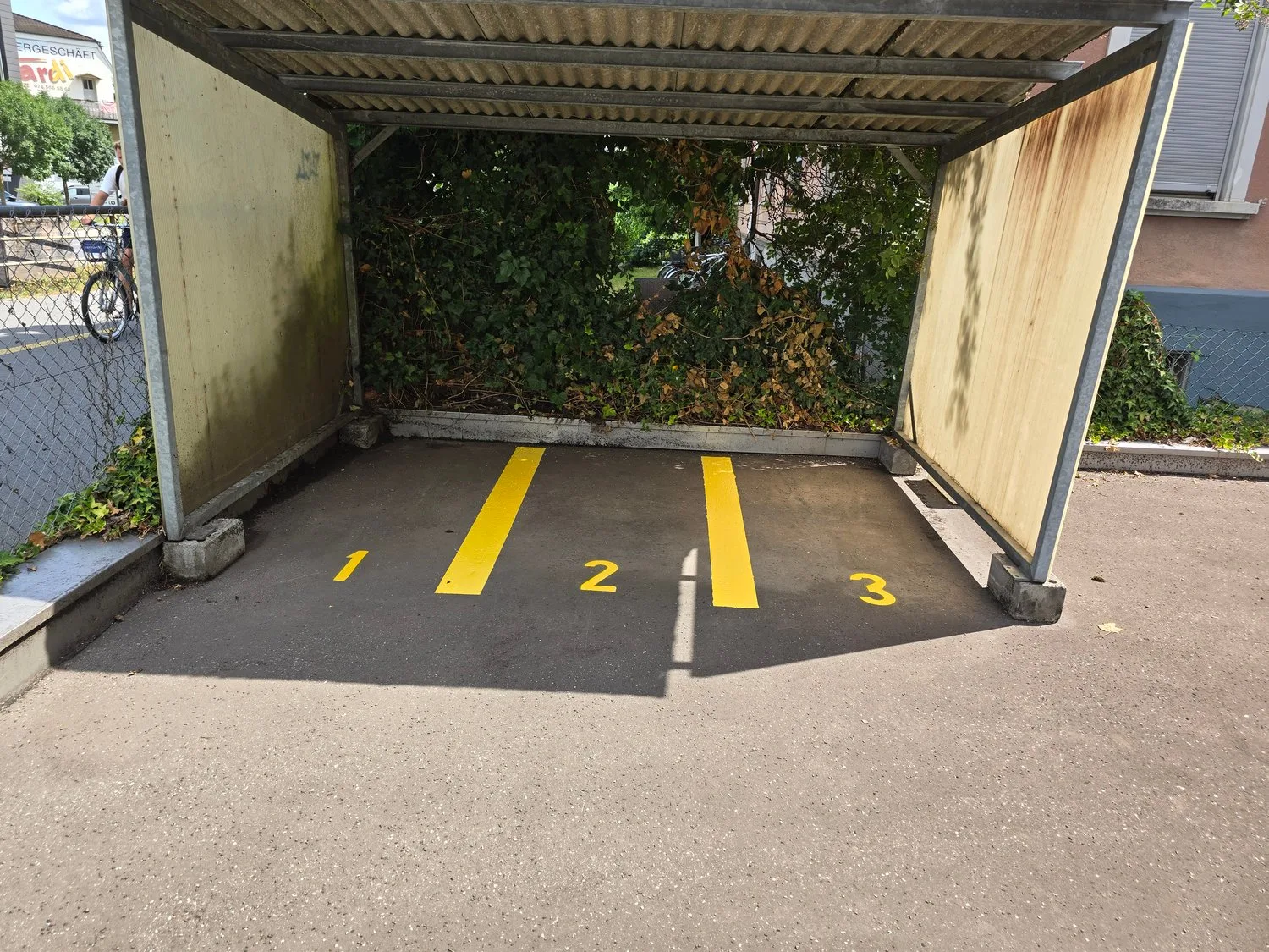 Motorbike parking space near Allmend