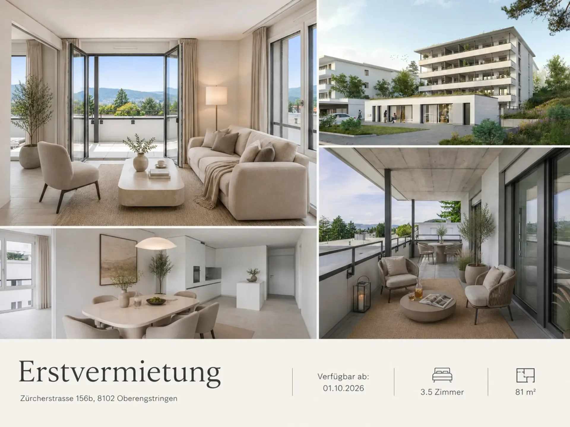 Erstvermietung Rehpark – moderne 3.5-Zimmerwohnungen