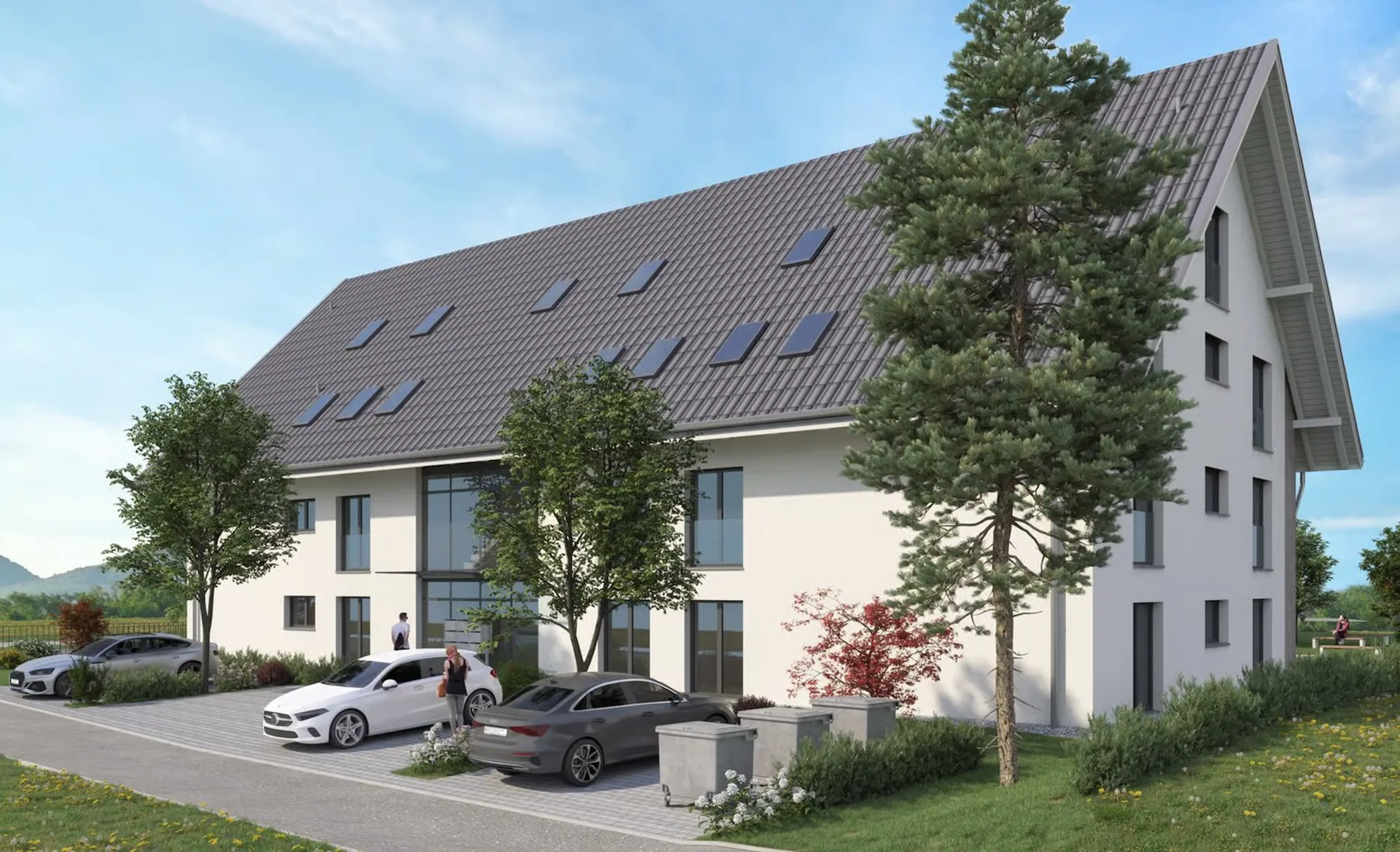 Moderne 5.5-Zimmer-Dachgeschosswohnung mit Galerie an ruhiger Lage von Etziken