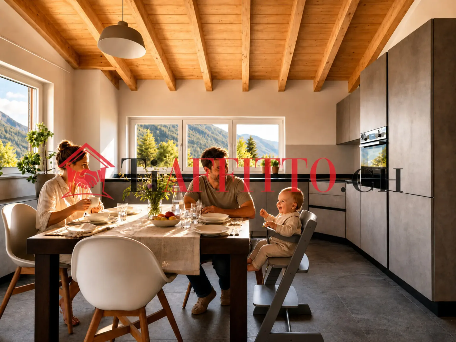 Dachgeschosswohnung mit Panoramablick in Dino