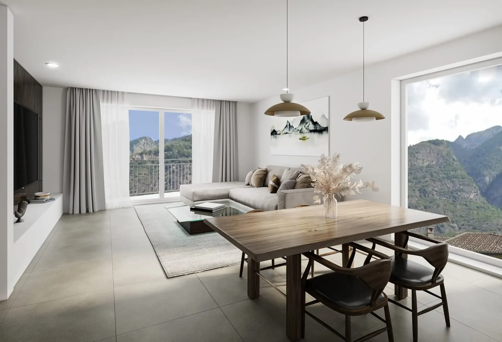 Moderne 2.5-Zimmer-Wohnung mit Bergblick in Biasca
