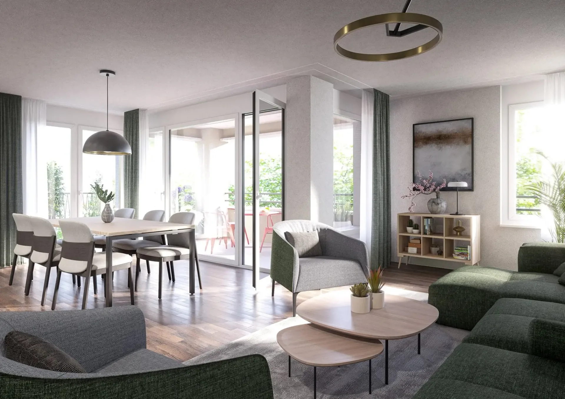 Hochwertige Neubauwohnung im Erdgeschoss mit zusätzlichem Studio für flexible Nutzung