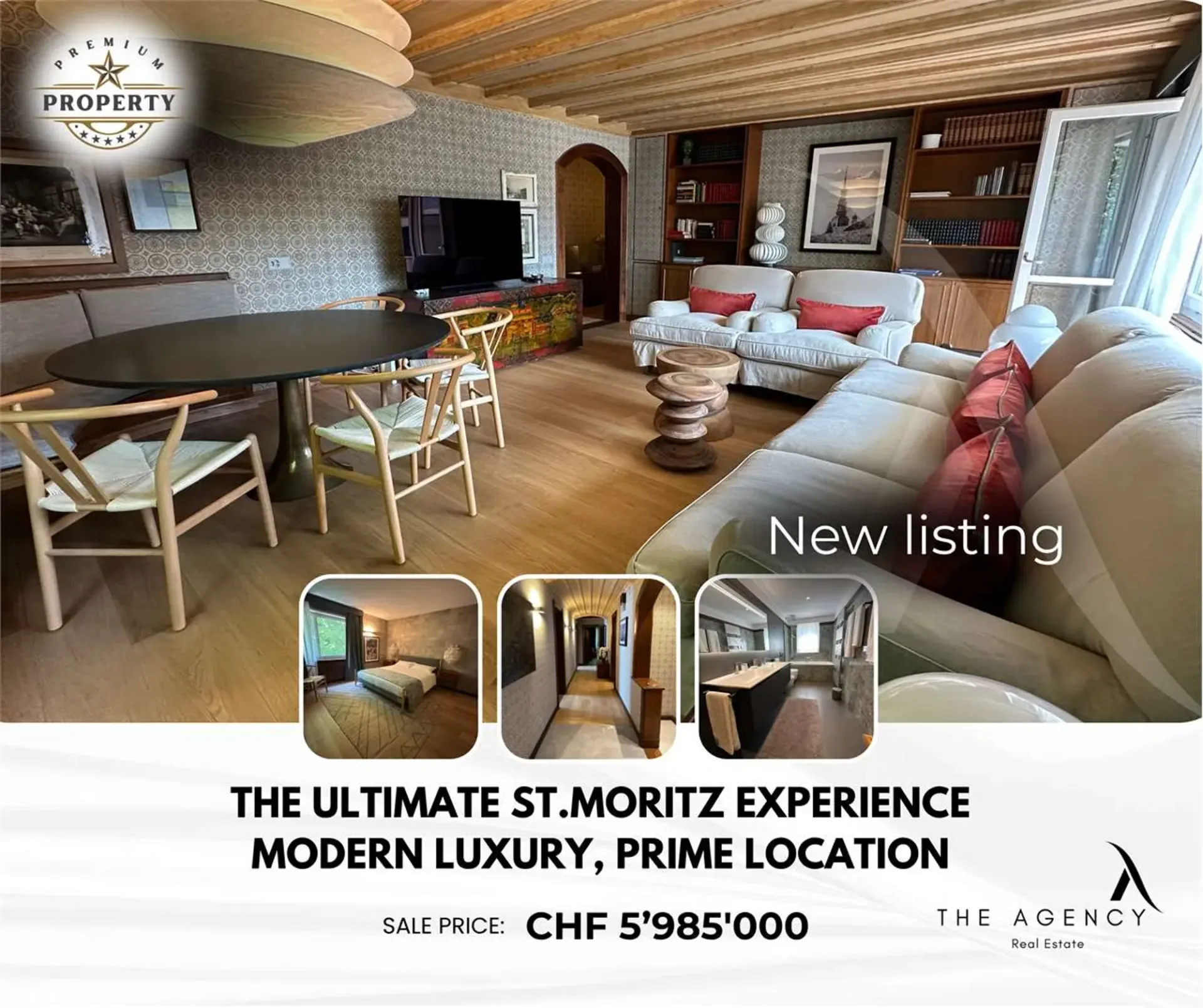 Das großartigste Apartment im Herzen von St. Moritz