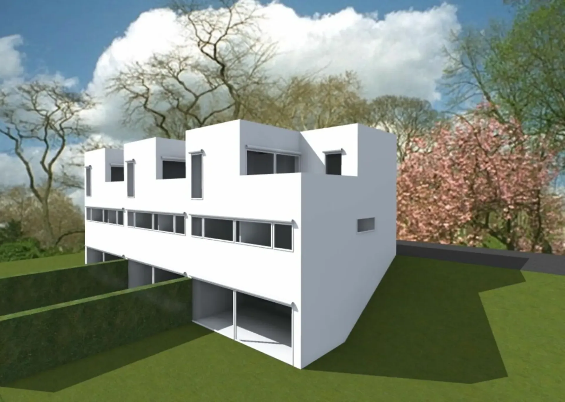 Progetto residenziale di tre villette a schiera