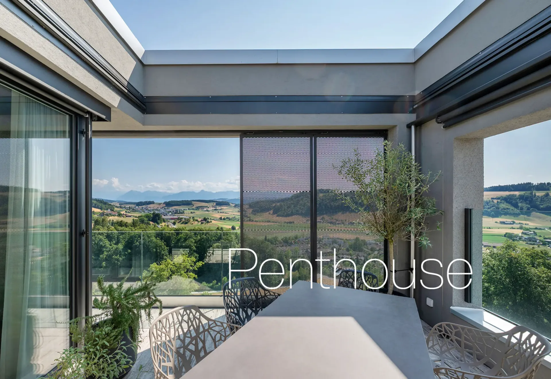 Penthouse apartment with impressive Alpine scenery