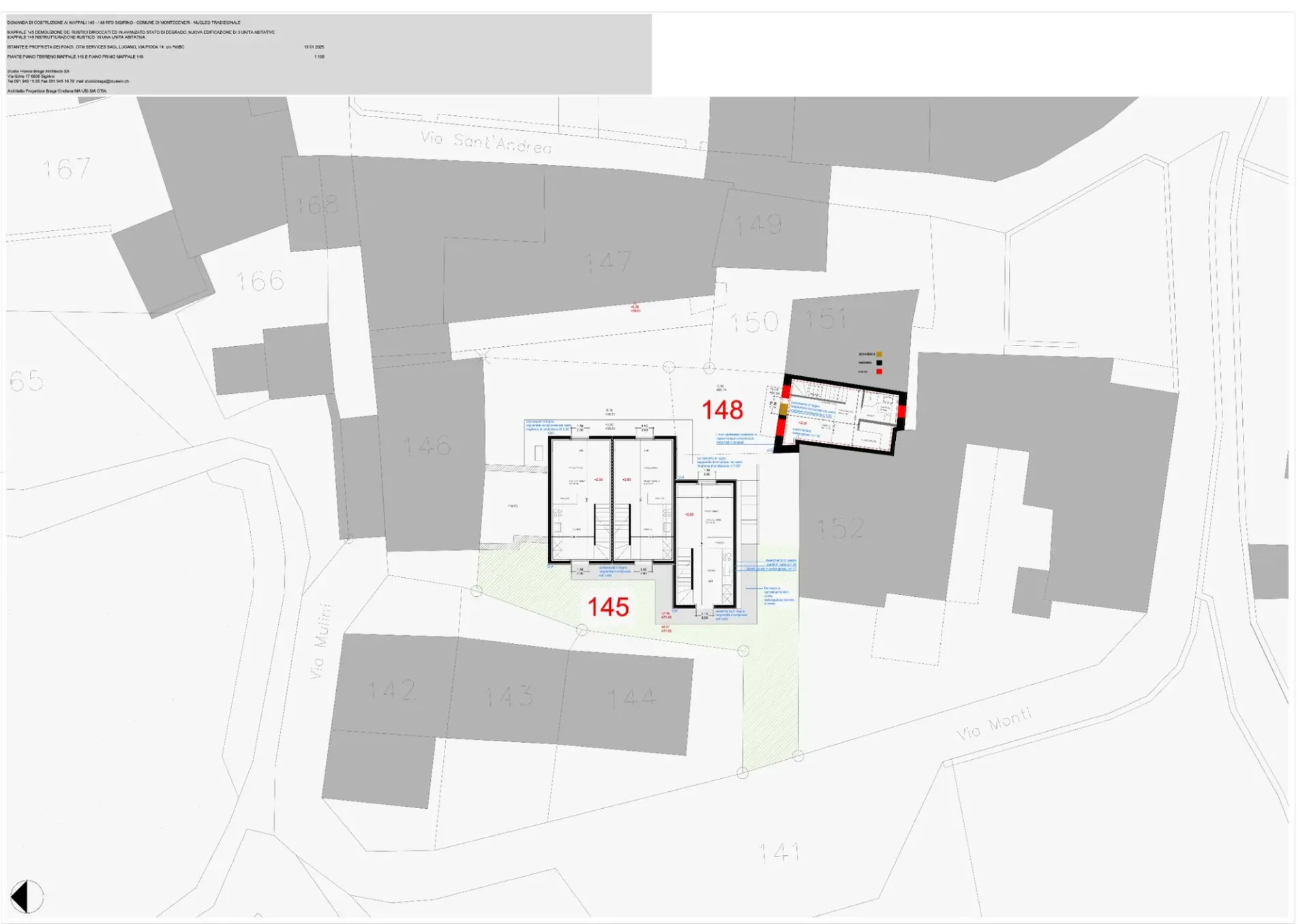 BAUGRUNDSTÜCK R2 MIT GENEHMIGTER BAUGENEHMIGUNG UND PROJEKT IN SIGIRINO