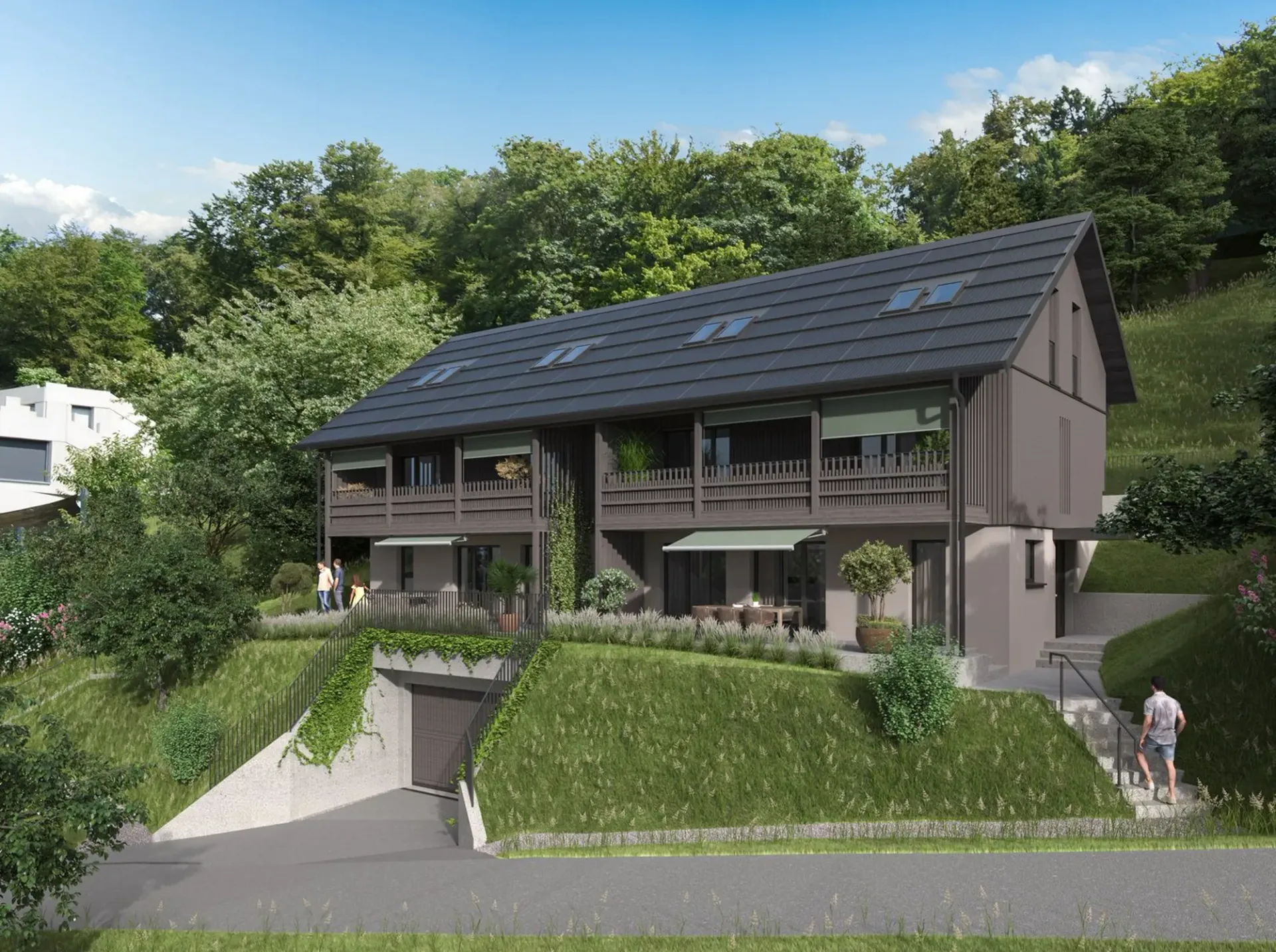 Terrain de construction spacieux avec projet de nouvelle construction approuvé à Leibstadt
