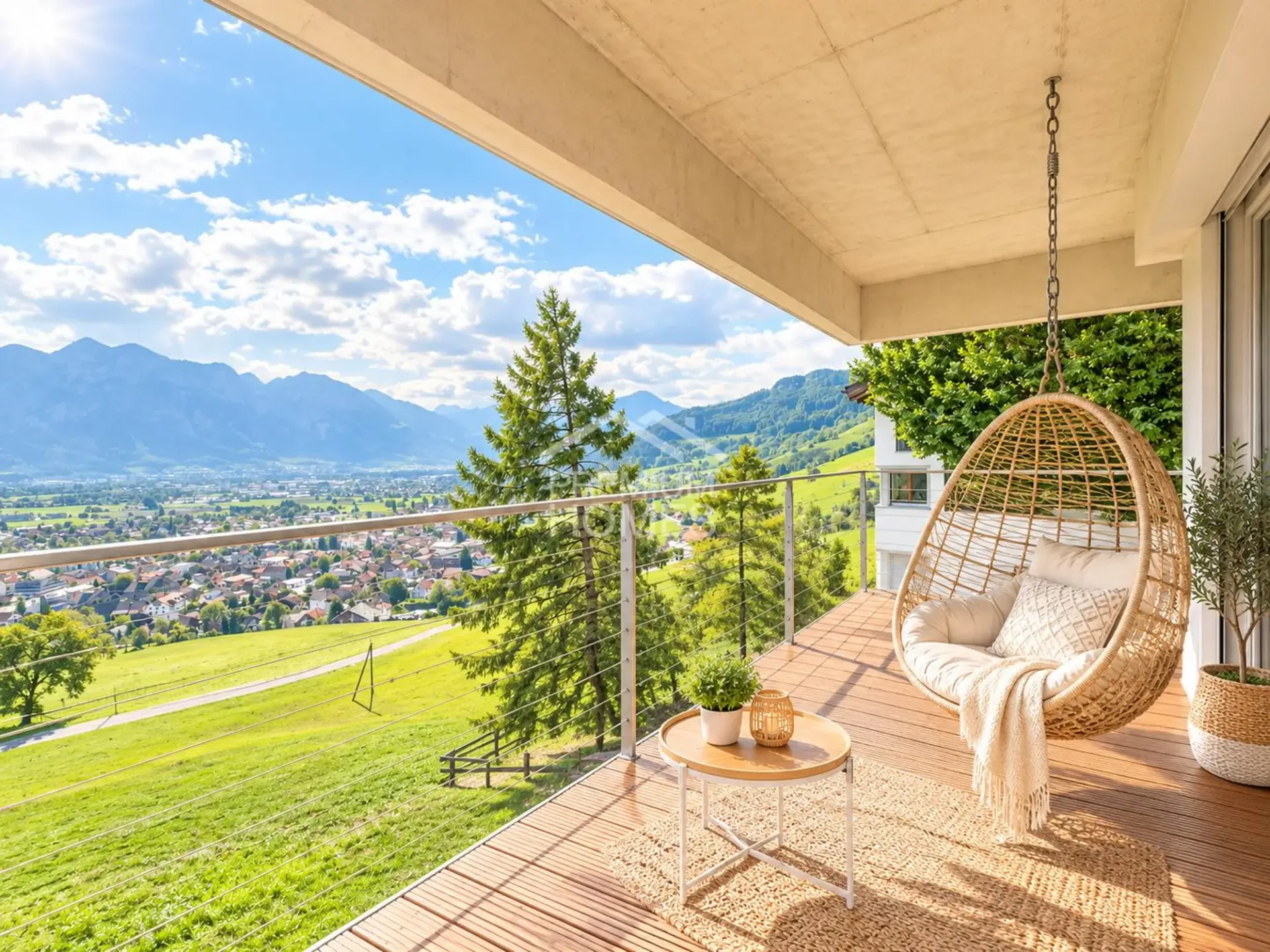 Unverbaubarer Weitblick über das Rheintal