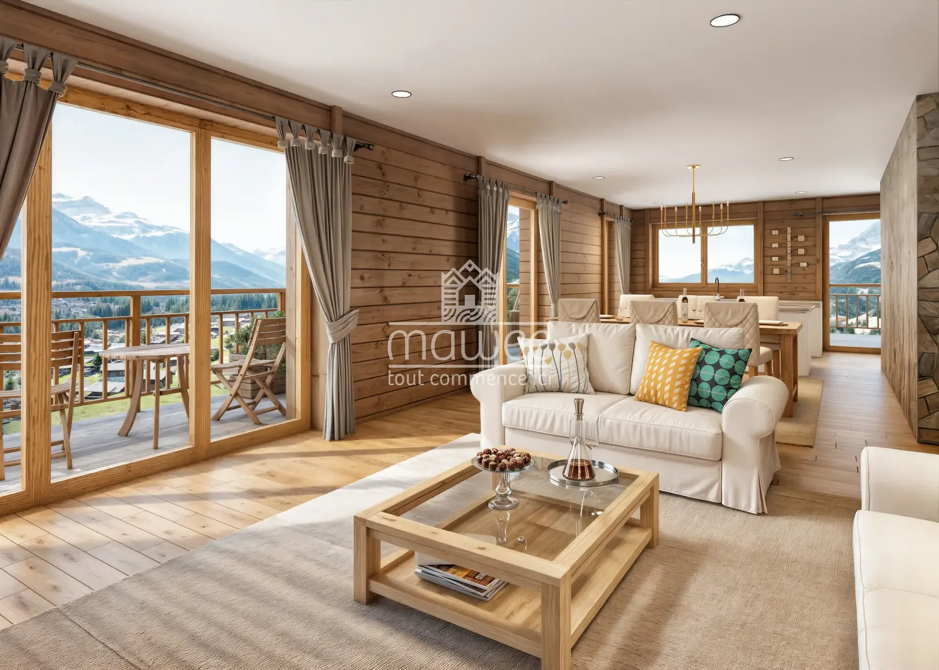 Chalet individuale nuovo con grande balcone e vista libera!