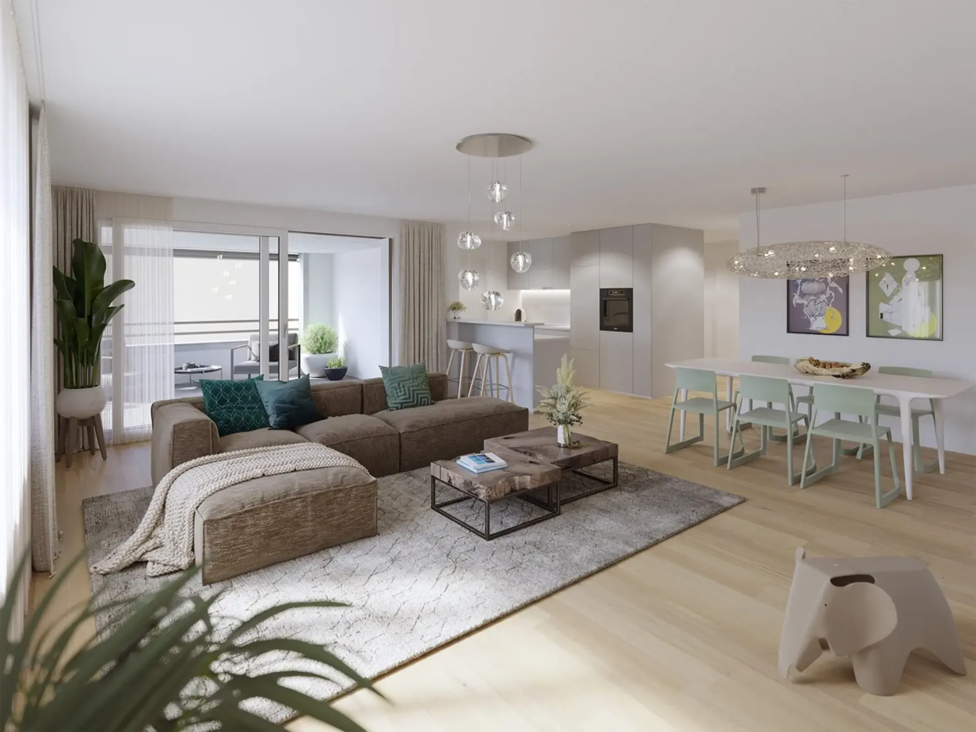 Moderne 3.5-Zimmer-Neubau-Wohnung in Bünzen
