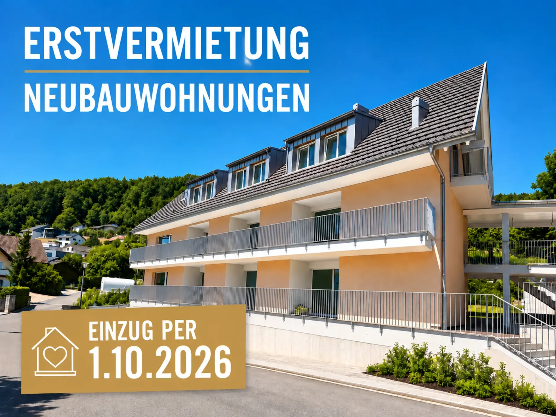 Erstvermietung 2 MFH Kirchweg 358 / 359 in Zullwil – Modern wohnen im Grünen