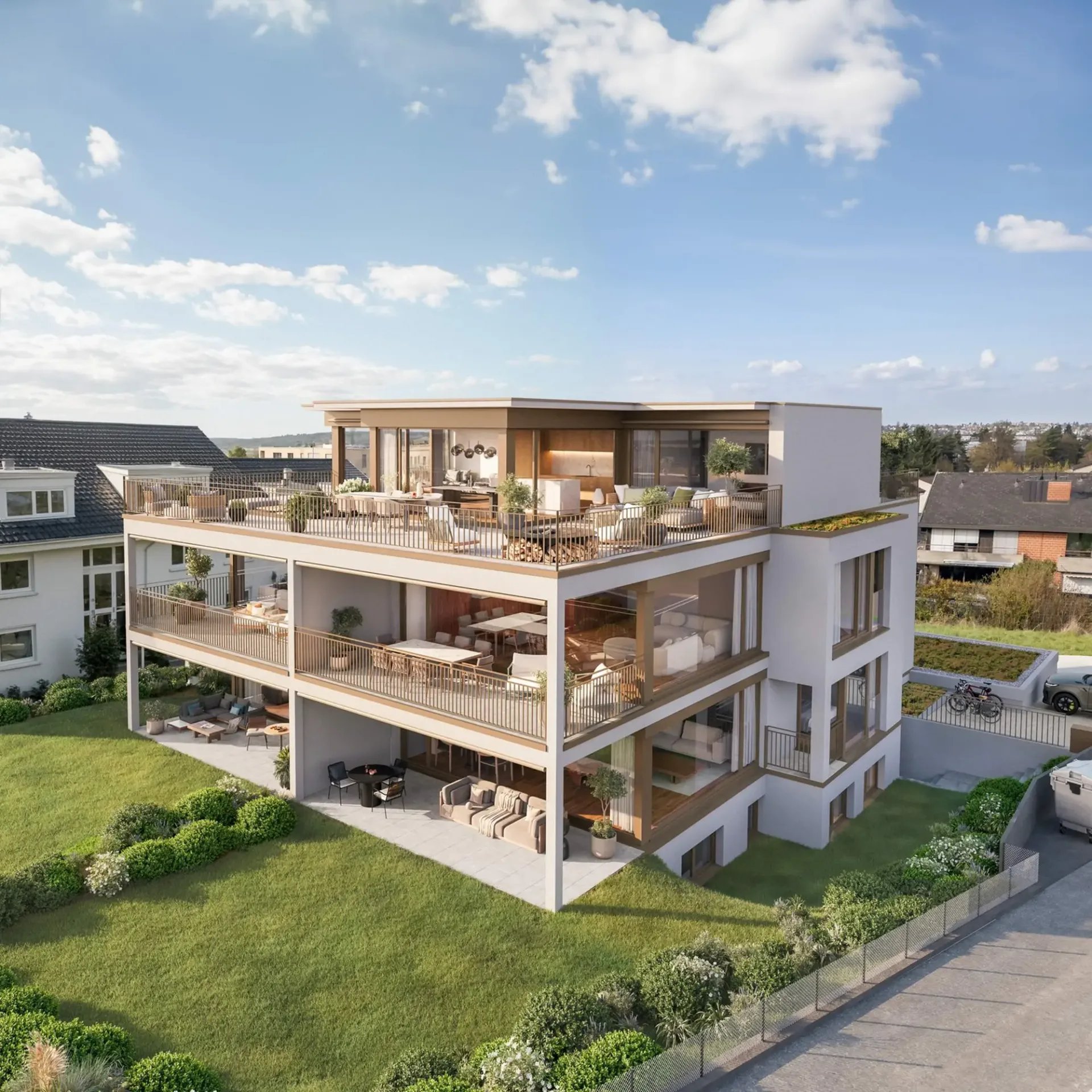 Exklusive 5.5-Zimmer-Maisonette mit 162m2 Garten in Ettingen