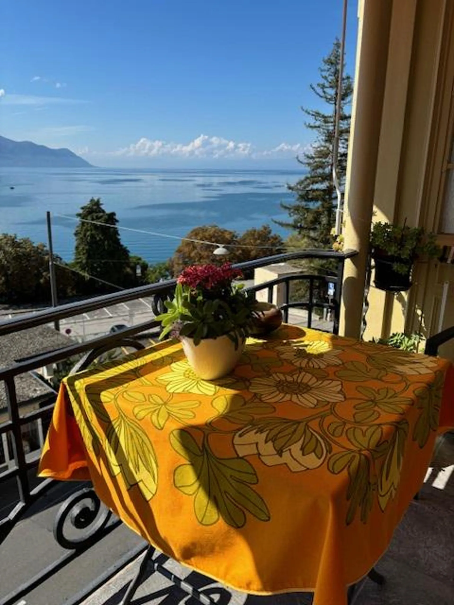 Magnificent 3.5-Zimmer-Wohnung mit möbliertem Panoramablick auf den See in Territet