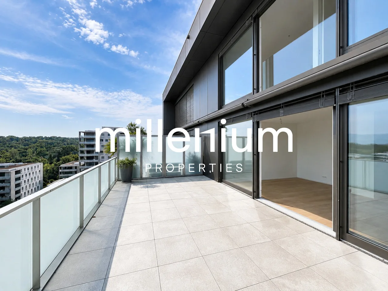 Superbe duplex en attique avec vue Lac et Mont-Blanc à Chêne-Bougeries