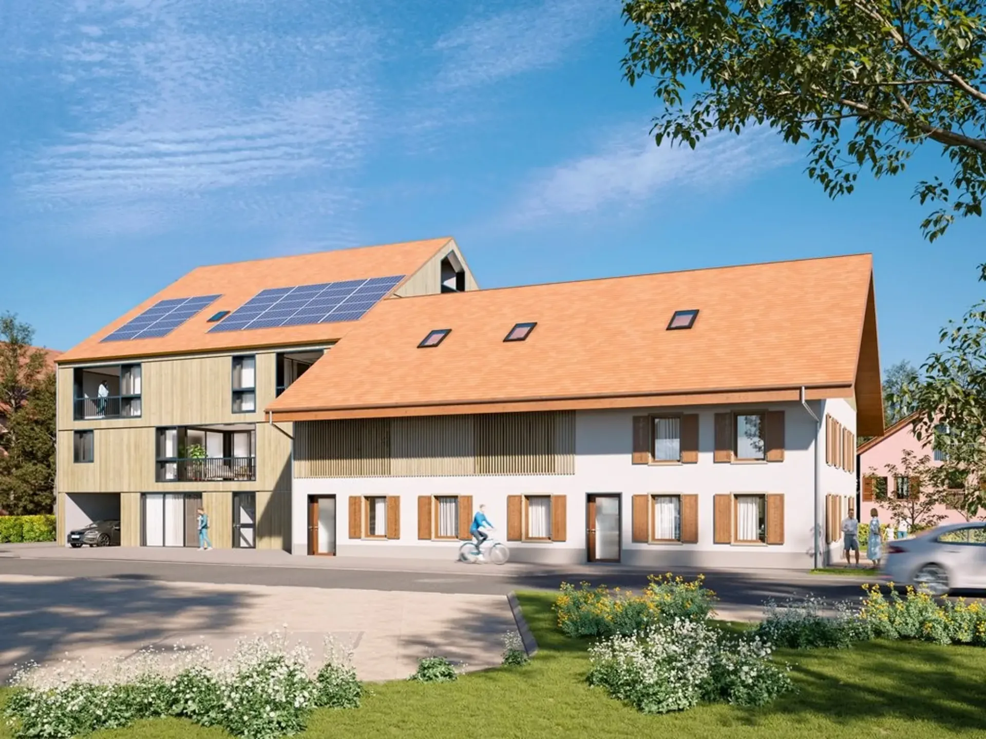 PAYERNE (VD) - 3,5 Zimmer im Erd- und 1. Obergeschoss