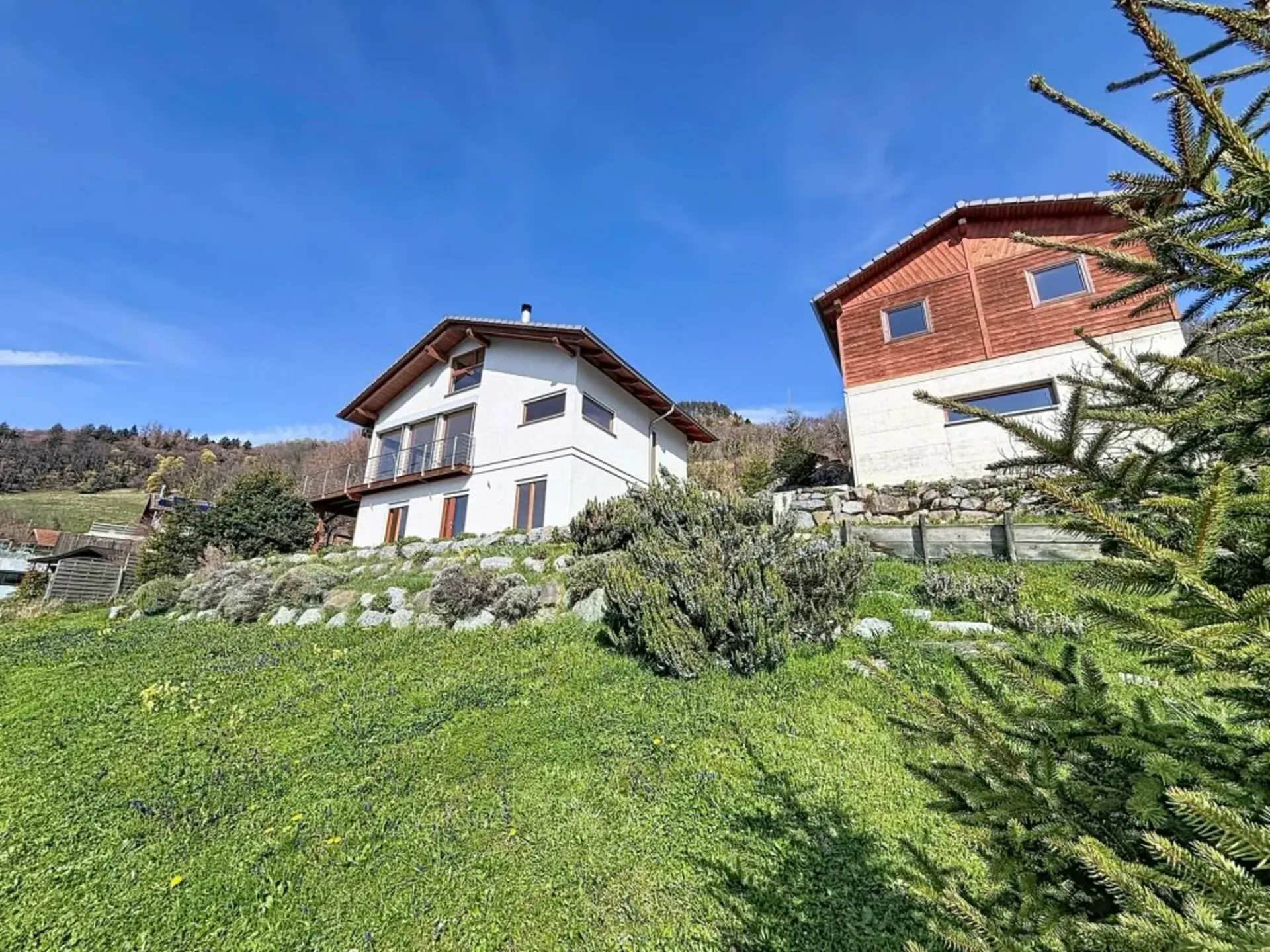 Magnificent architect's villa with spectacular panoramic views of the plain and the Dents-du-Midi