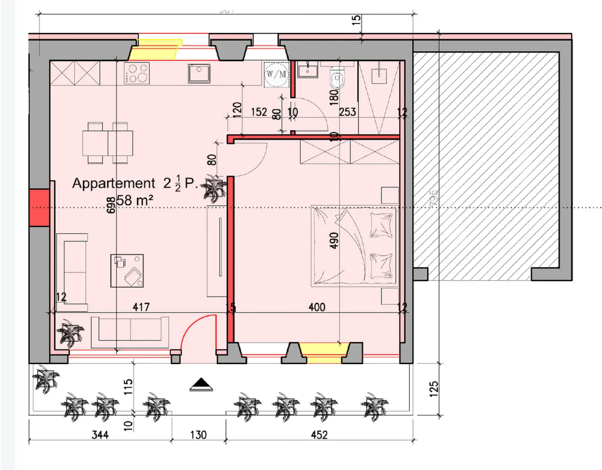 Verkauf auf Plänen - Prächtiges 2,5-Zimmer-Wohnung komplett renoviert