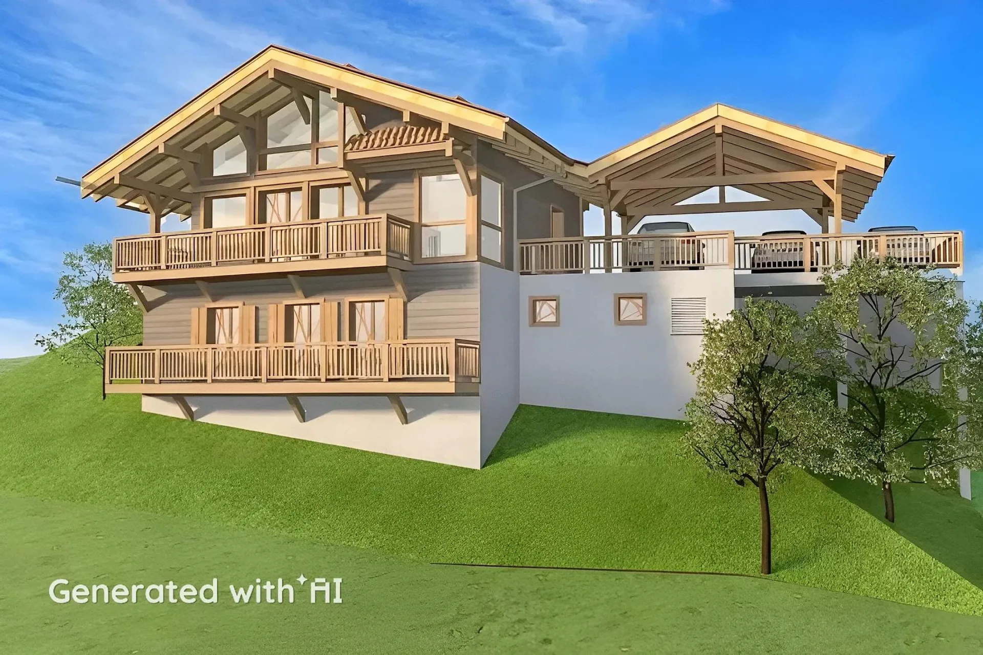 Magnifiziertes Einzelchalet mit 4.5 Zimmern