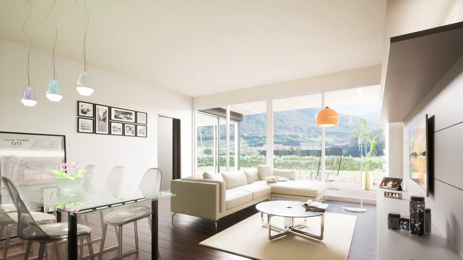 Modernes Design-Apartment mit 3,5 Zimmern und Panoramablick in Rivera