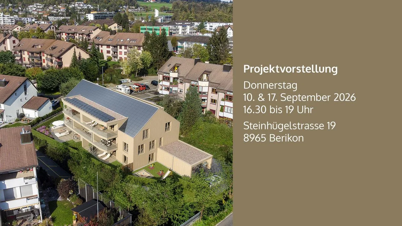 2½-Zimmer Obergeschosswohnung mit grossem Balkon in Berikon