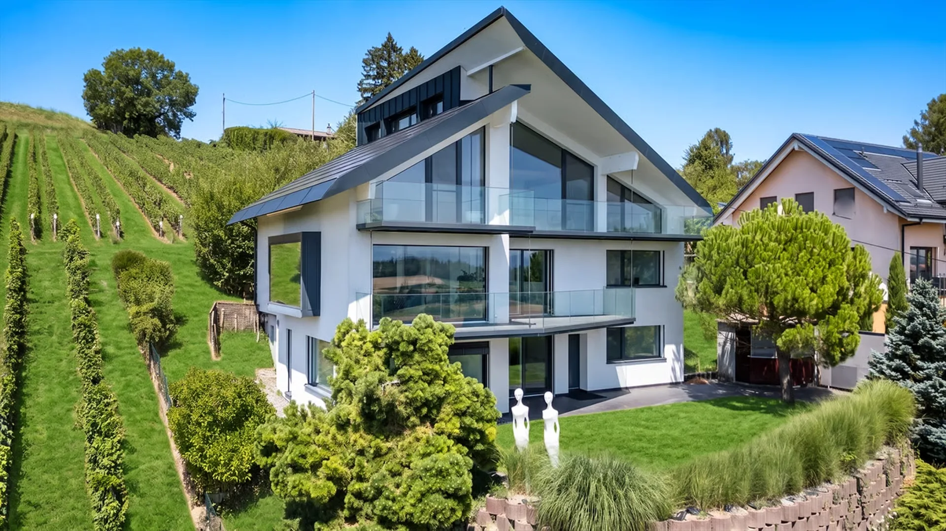 Eine architektonische Signatur mit Blick auf den Genfersee