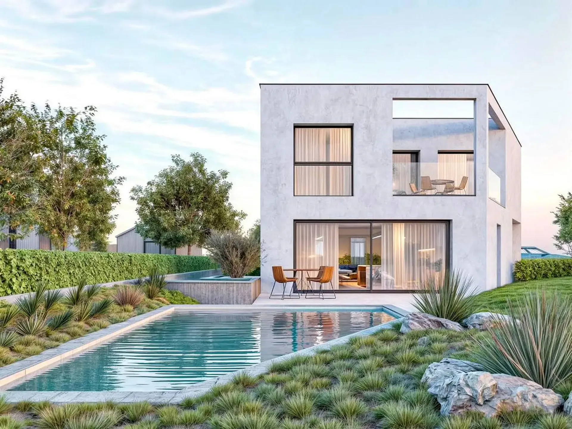 Villa mit Swimmingpool im Bau in Mendrisio, in der grünen Fraktion Salorino