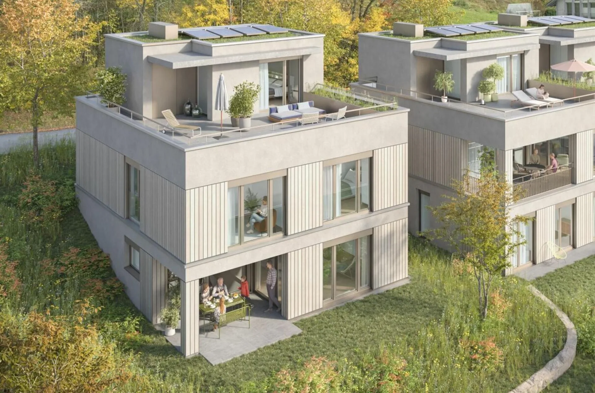 EINFAMILIENHAUS - UNTERDORF MÖNTHAL - Zeitgemässe Architektur mitten im Grünen