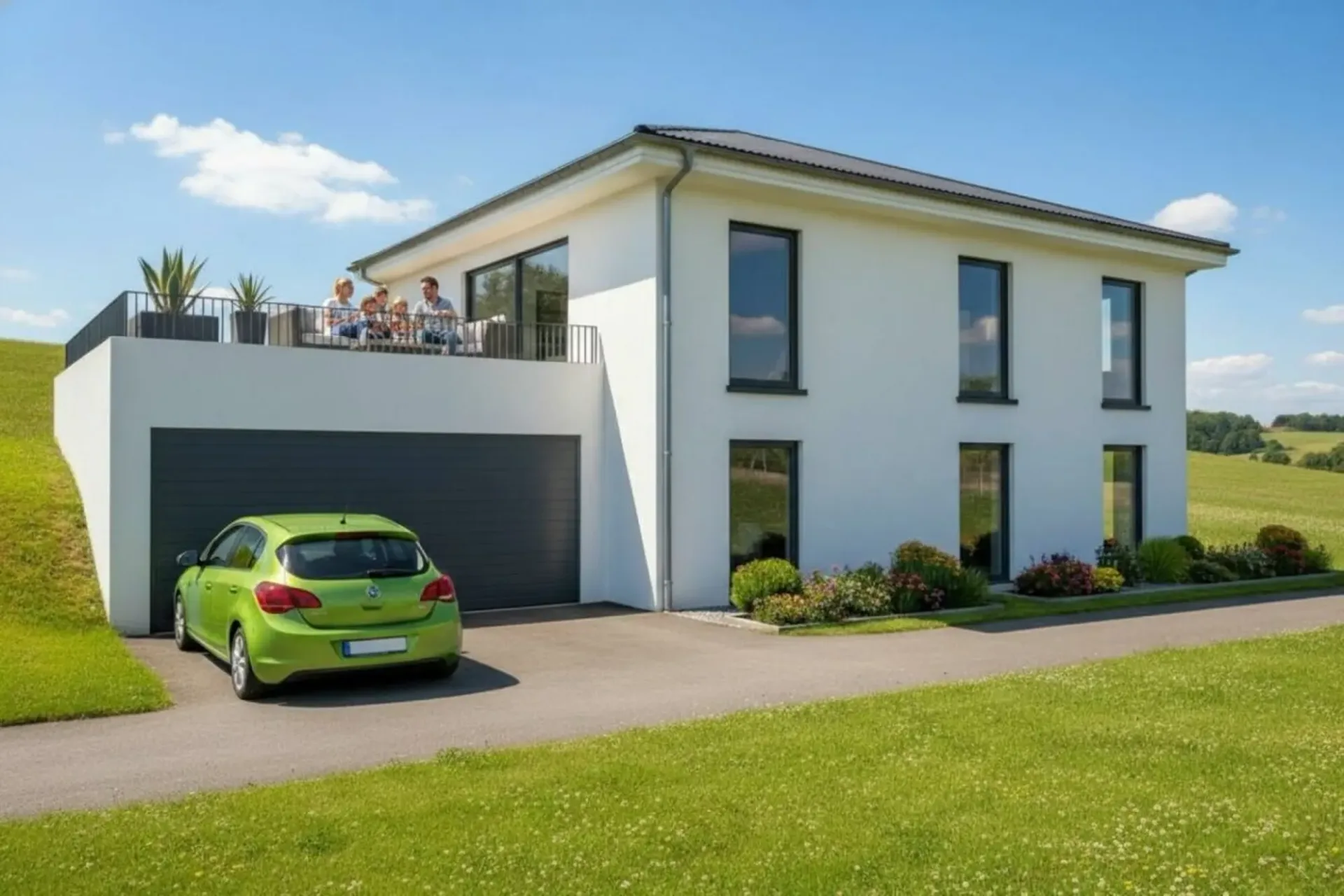 Newly built 6.5-room single-family house with a far-reaching view