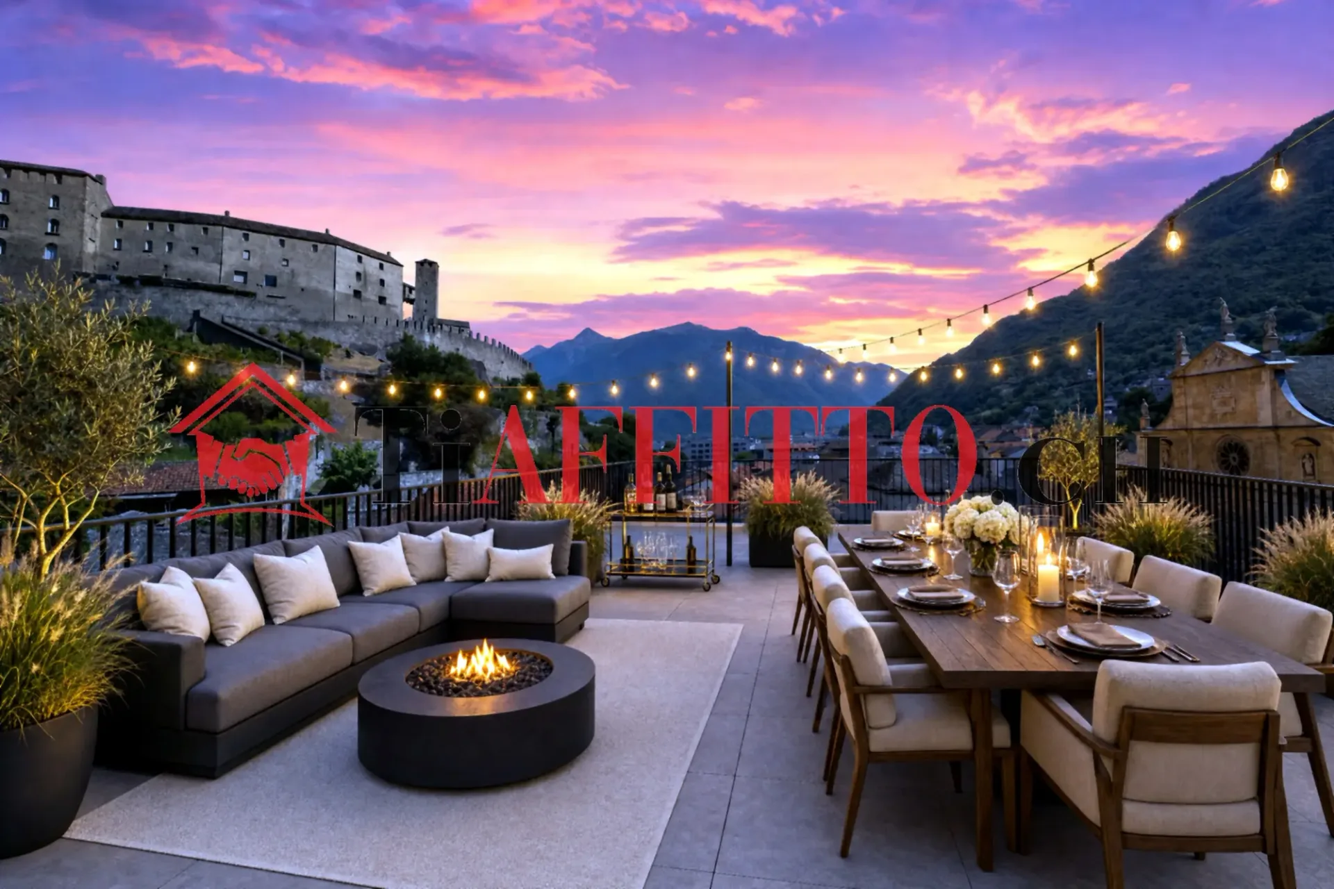 ENORMES LOFT MIT TERRASSE UND BURGENBlick IN BELLINZONA