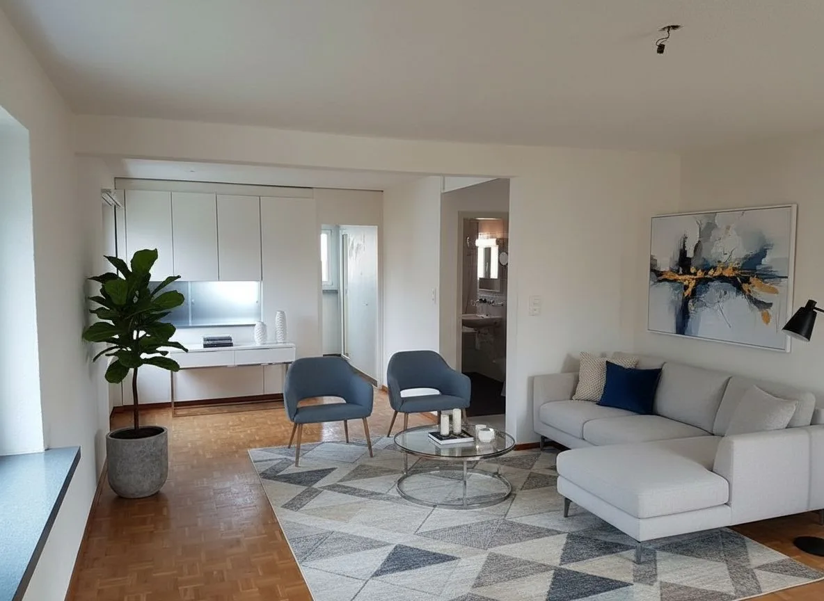 Helle Familienwohnung mit Balkon und Sicht ins Grüne