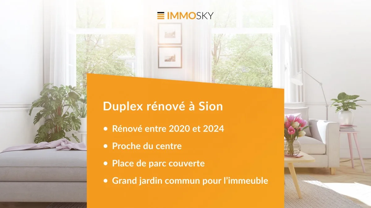 Duplex rénové à Sion - Quartier Gravelone