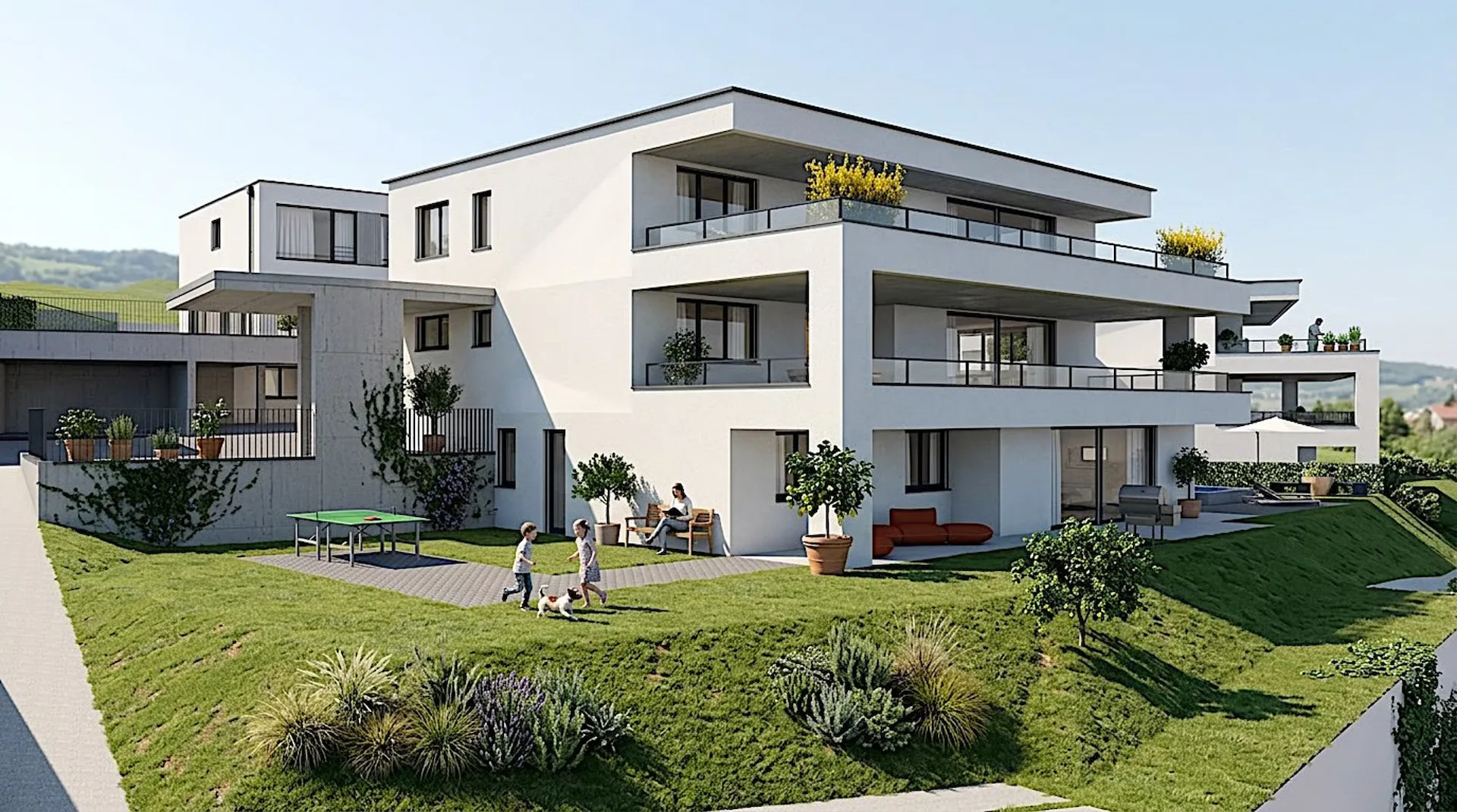 4.5-Zimmer-Neubauwohnungen mit Balkon oder Sitzplatz  in Niederdorf