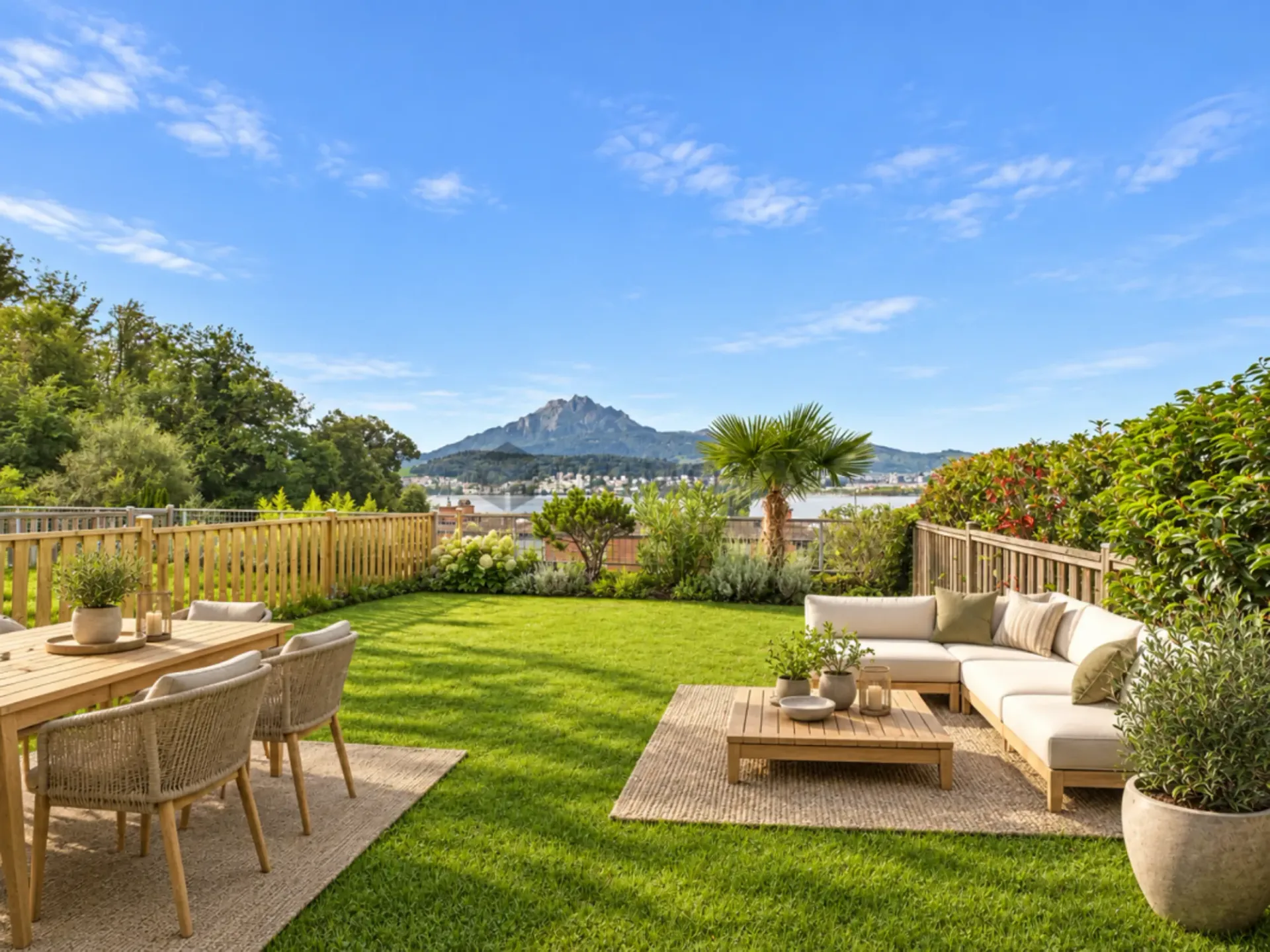 Place sur les quais au-dessus du lac des Quatre-Cantons, joyau de maison mitoyenne élégant à Lucerne