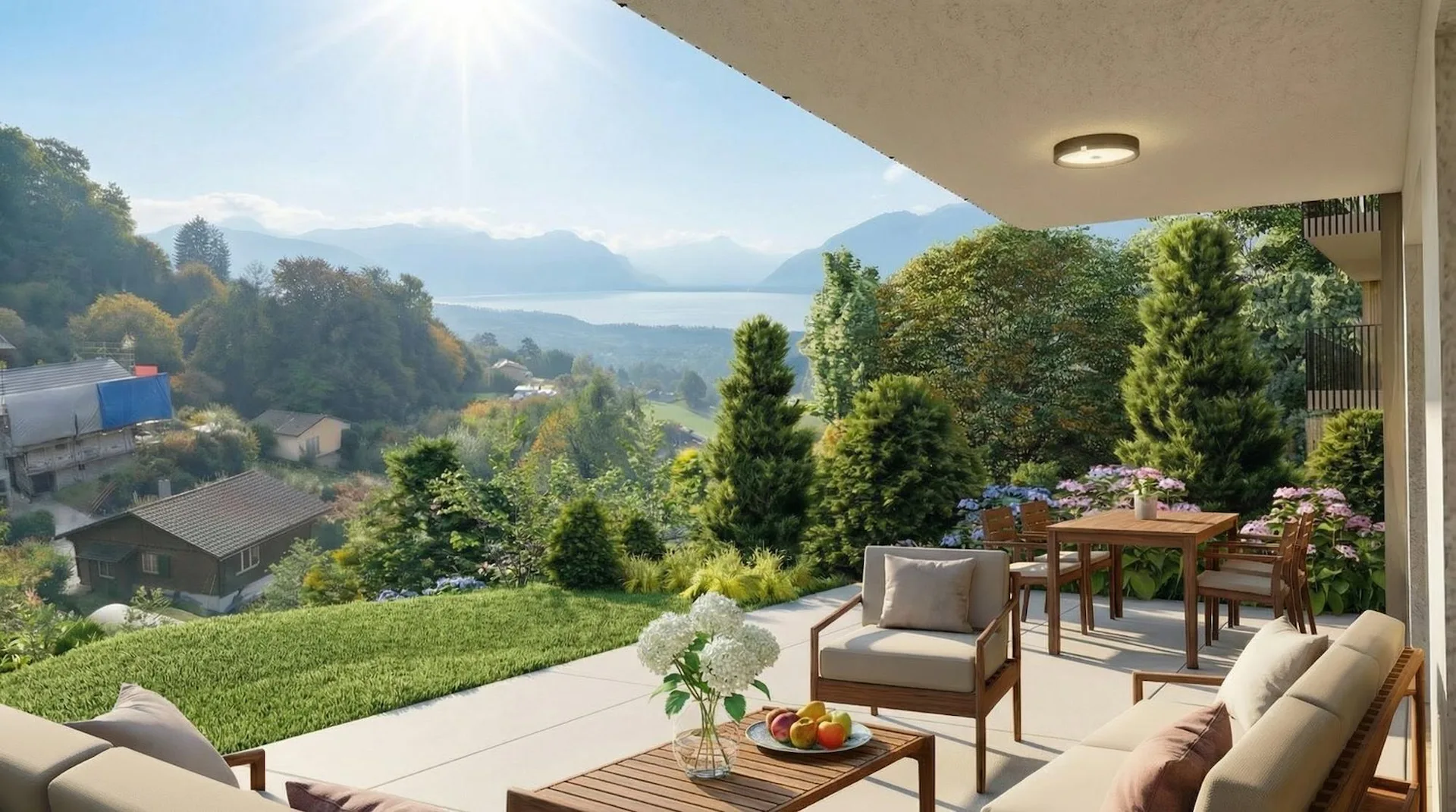 Nuova promozione di quattro ville a Jongny con vista sul Lago di Ginevra