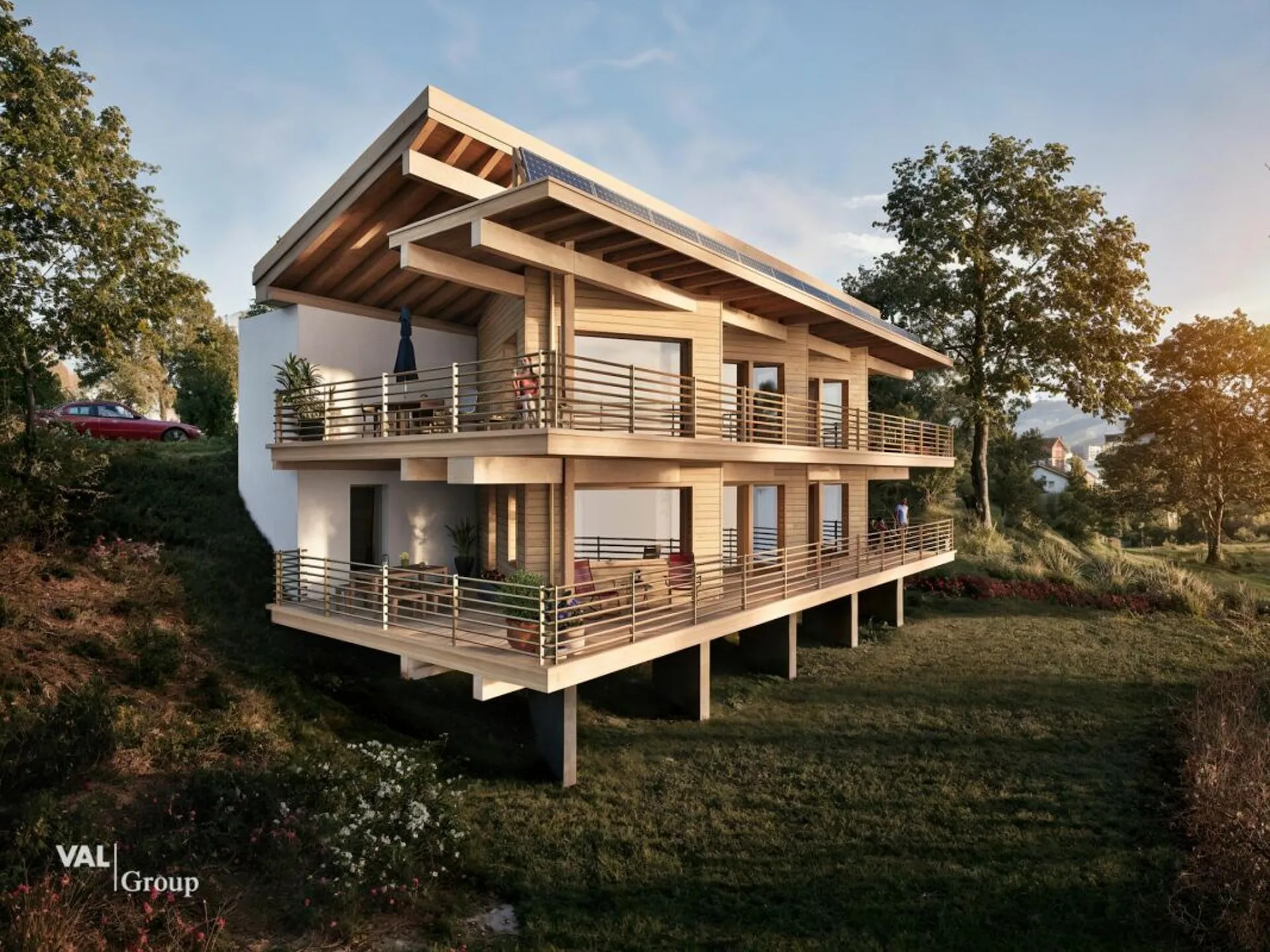 Licht, ruhige Umgebung und unvergleichliche Aussicht für dieses Minergie-P-Projekt