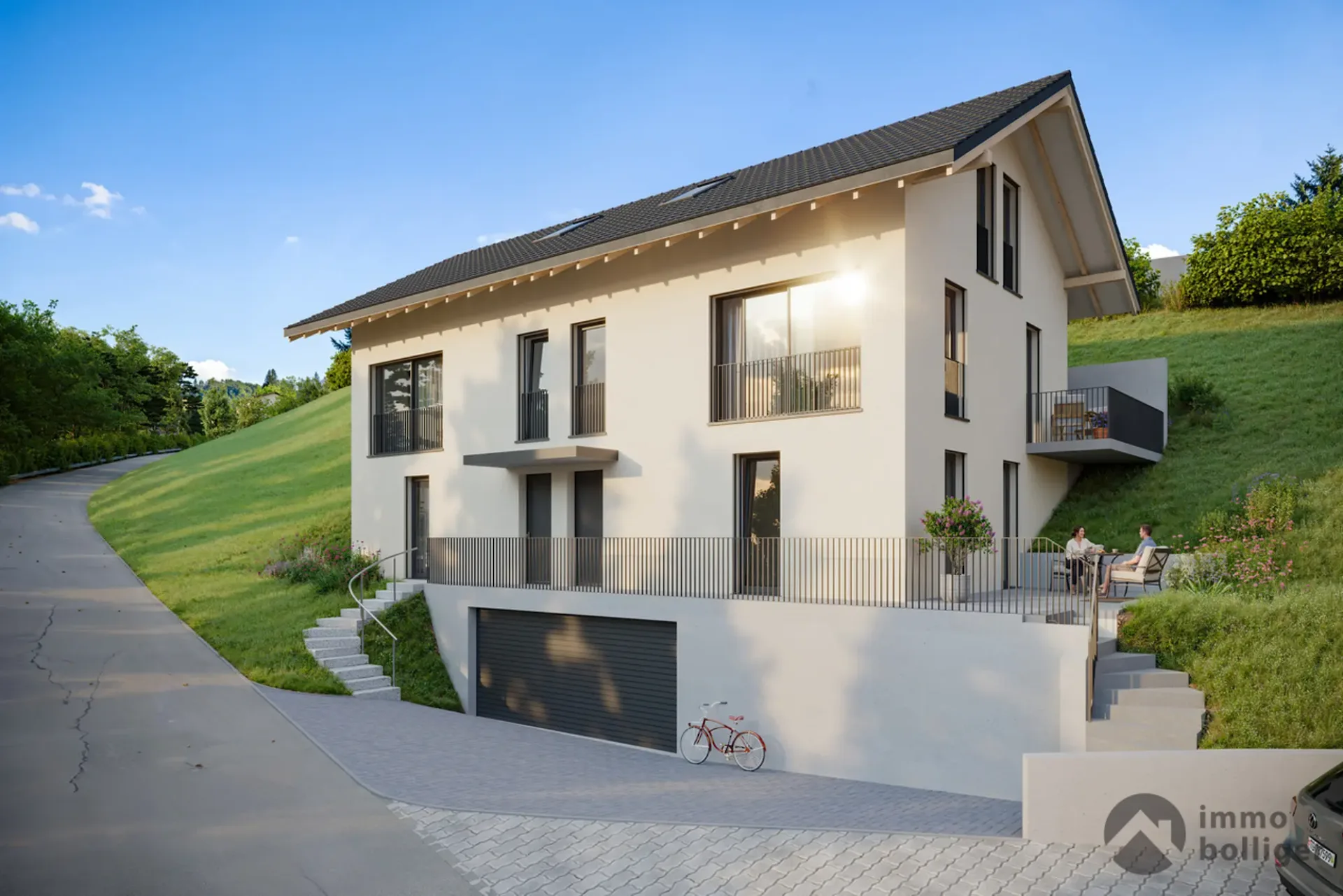 Wohnen mit Weitblick - moderne Doppelhaushälfte in Holziken