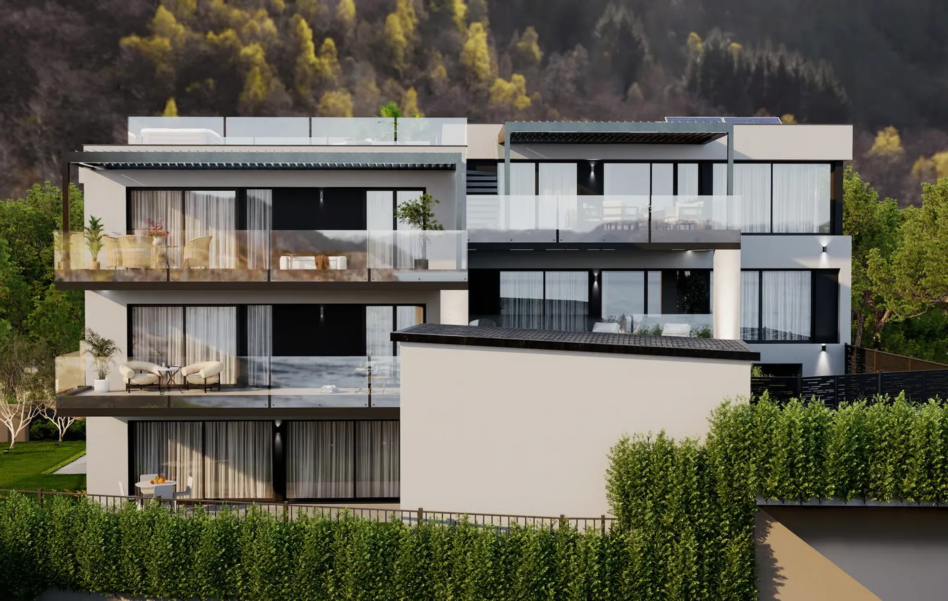 Nuova palazzina in edificazione di design