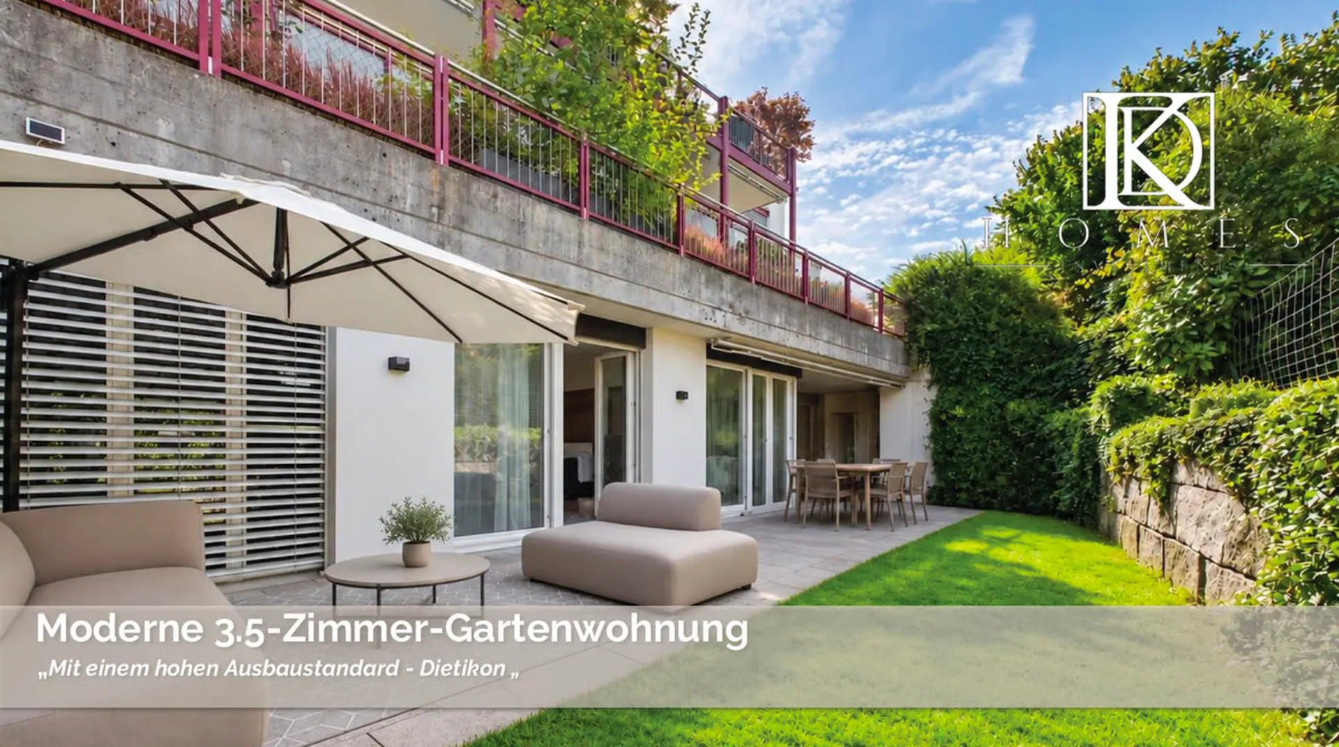 Modern 3.5-room garden apartment in top location