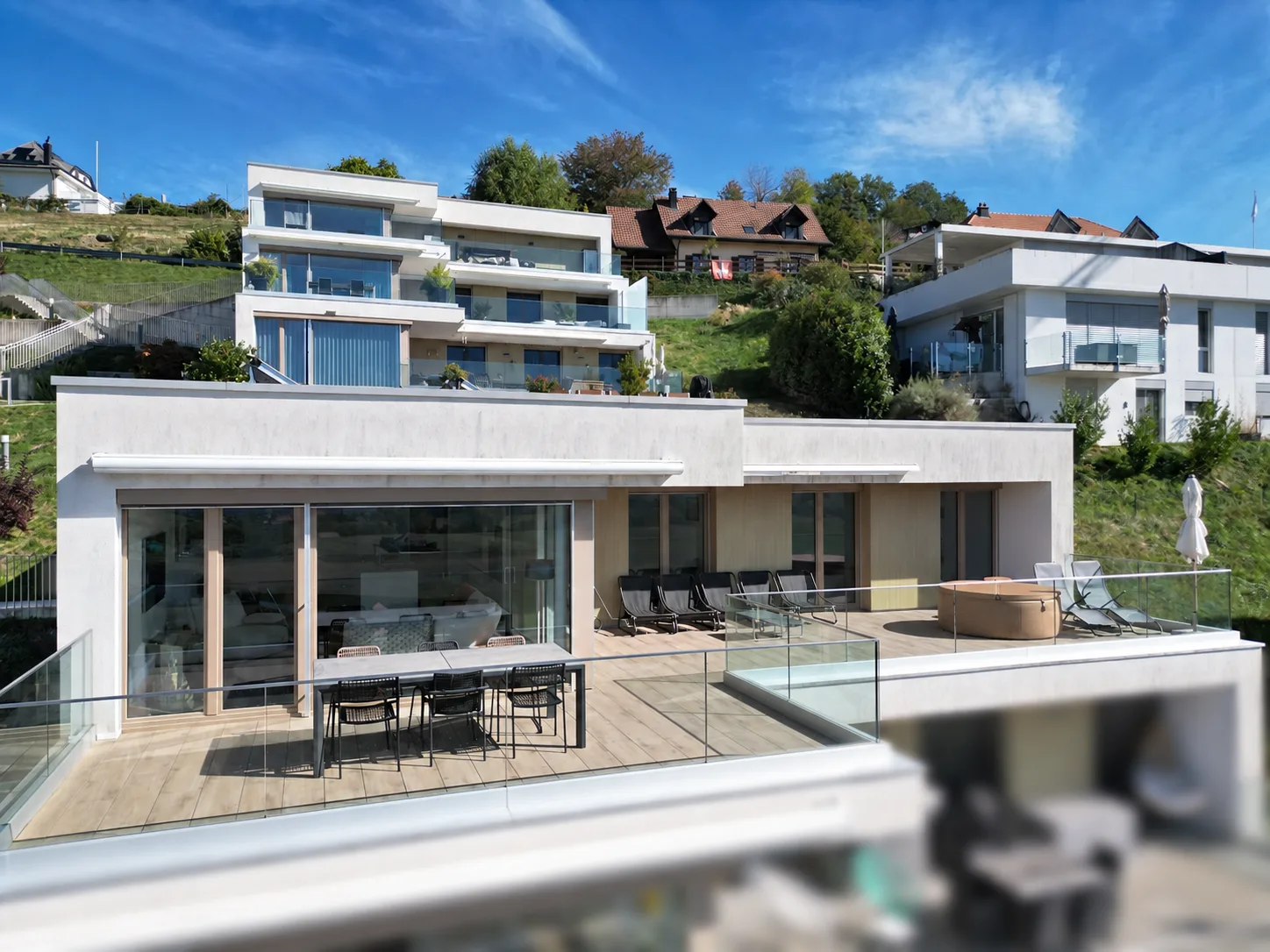 Dachgeschoss mit Terrasse und Panoramablick