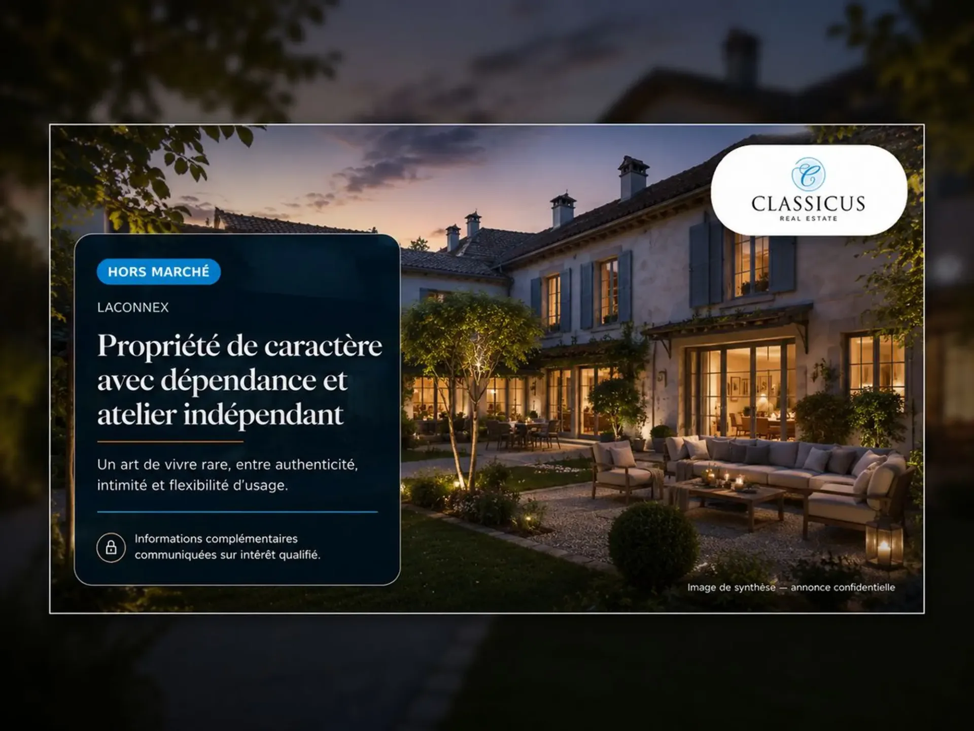Ensemble villageois de charme avec revenu accessoire et jardin confidentiel