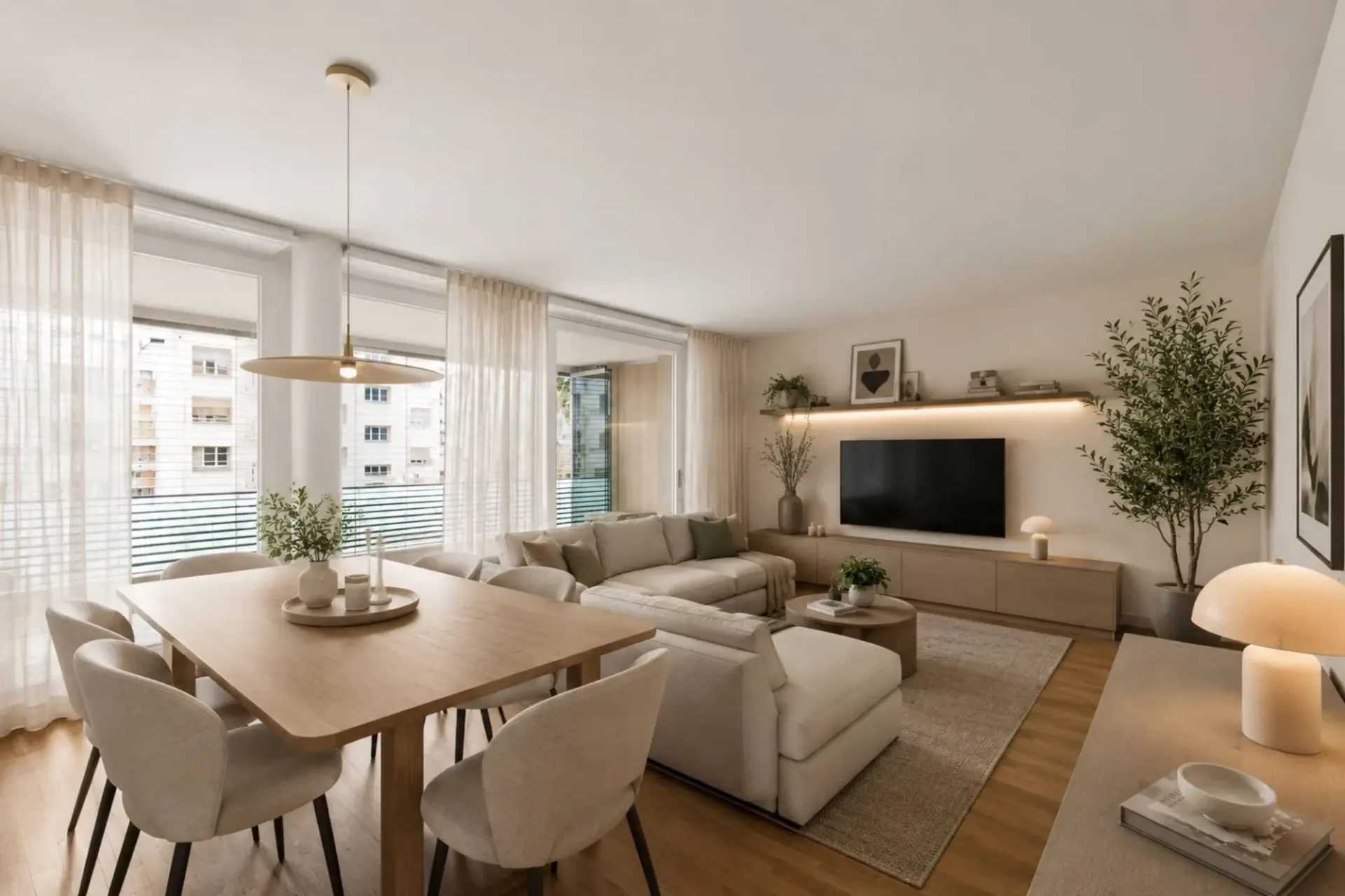 Helles 4.5-Zimmer-Wohnung mit großer Loggia im Zentrum von Nyon