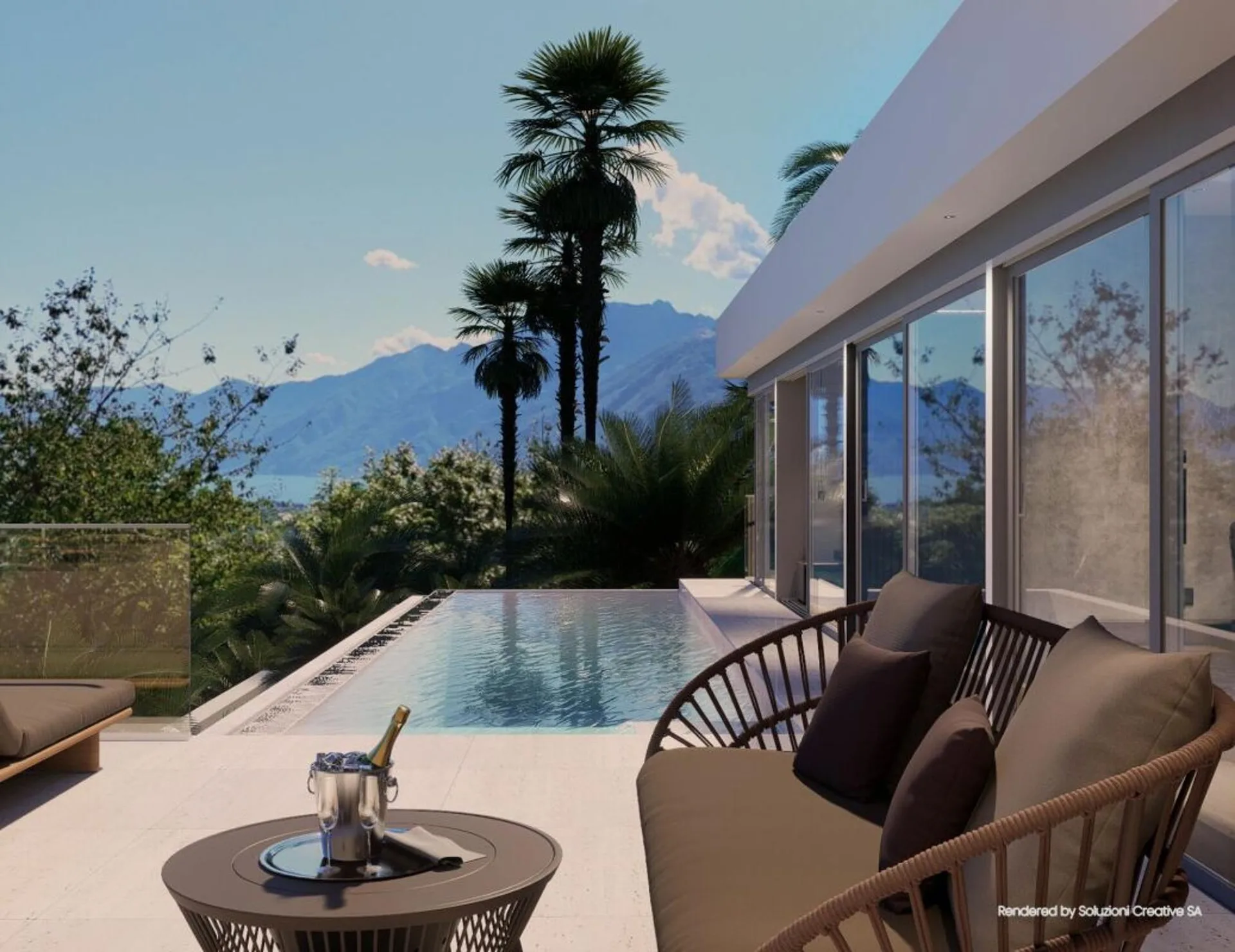 Villa da sogno in posizione unica con imprendibile vista lago, wellness e piscina