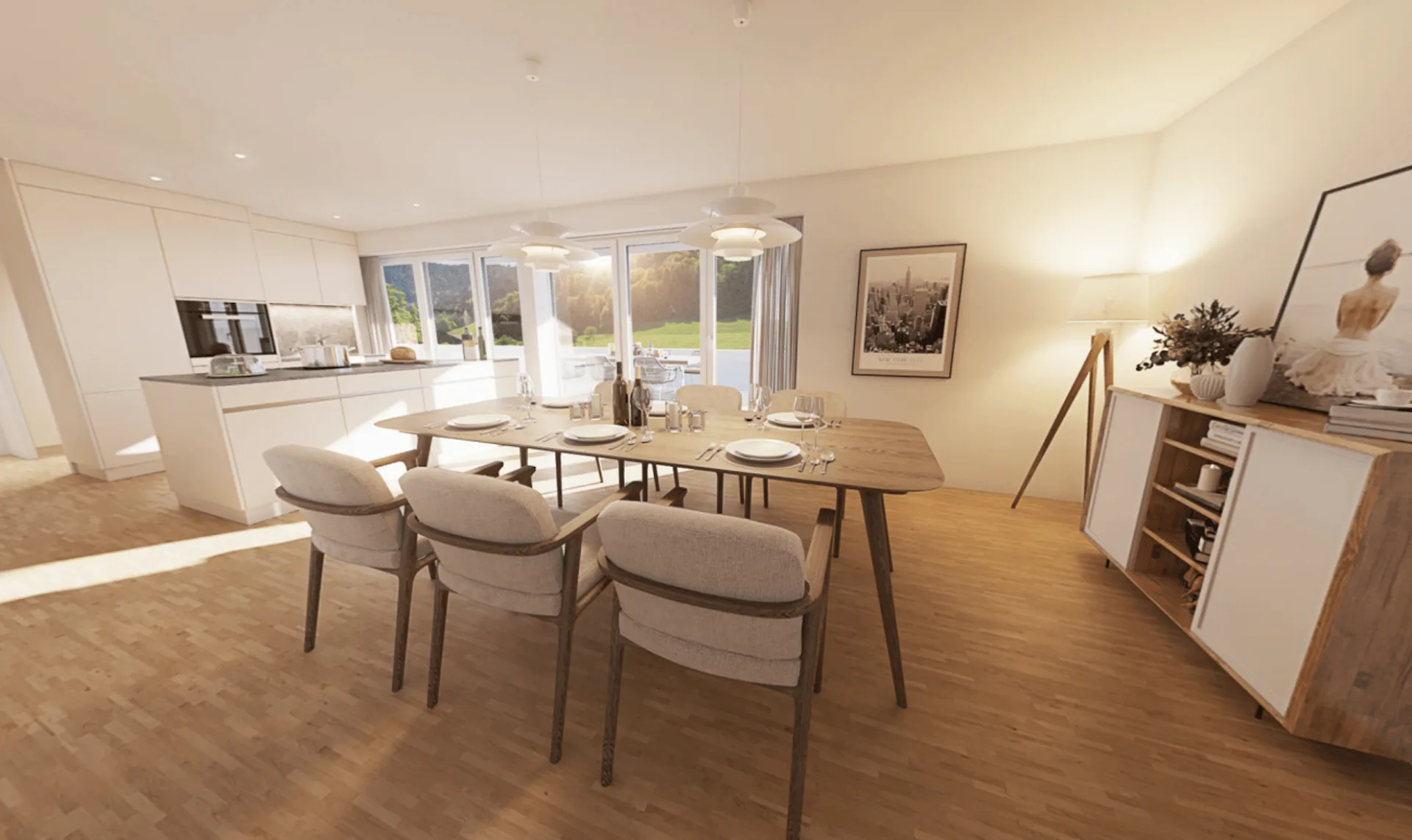 Erstbezug - exklusive 4.5 Zimmer-Gartenwohnung über dem Walensee