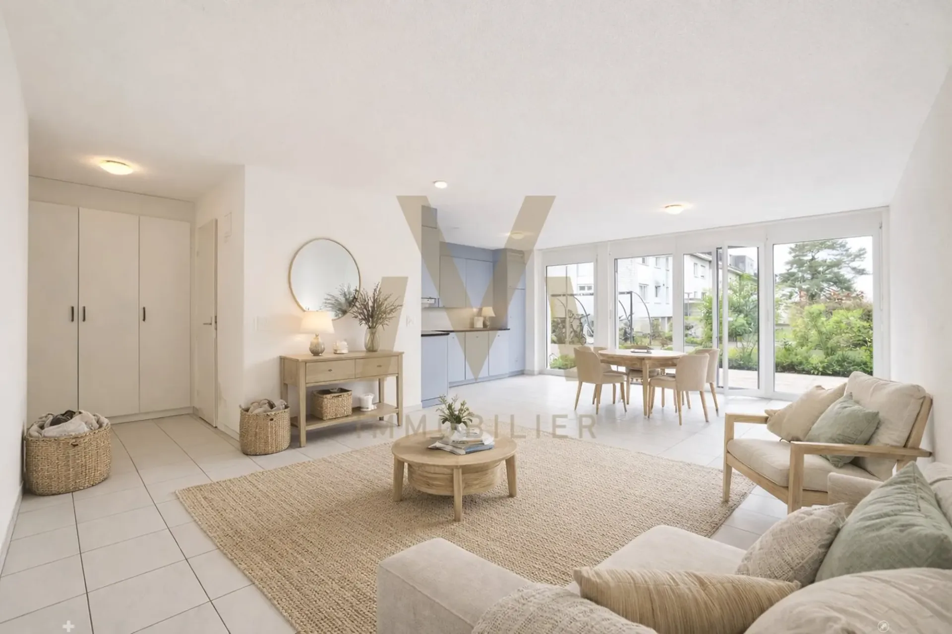 Appartement 2.5 pièces au rez-de-chaussée avec grande terrasse