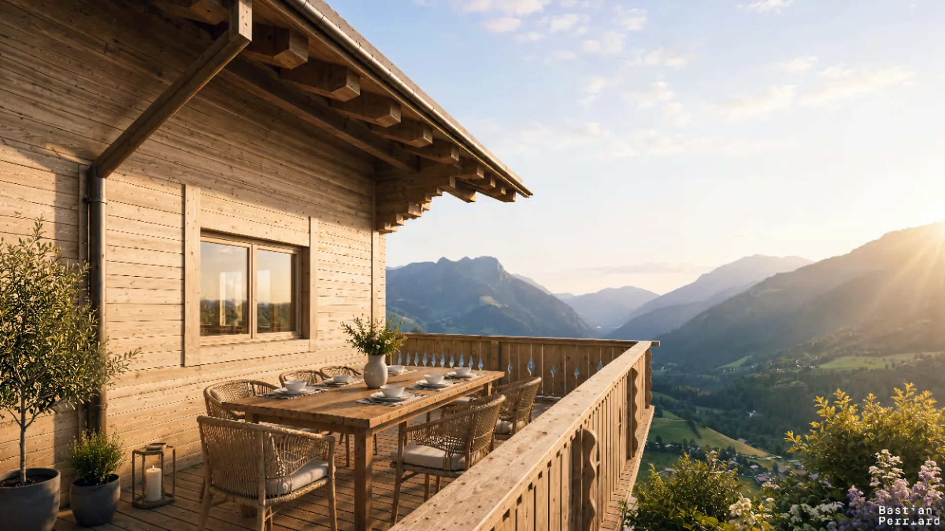 Exklusive Gelegenheit: neues Blockhaus mit unverbauter Sicht